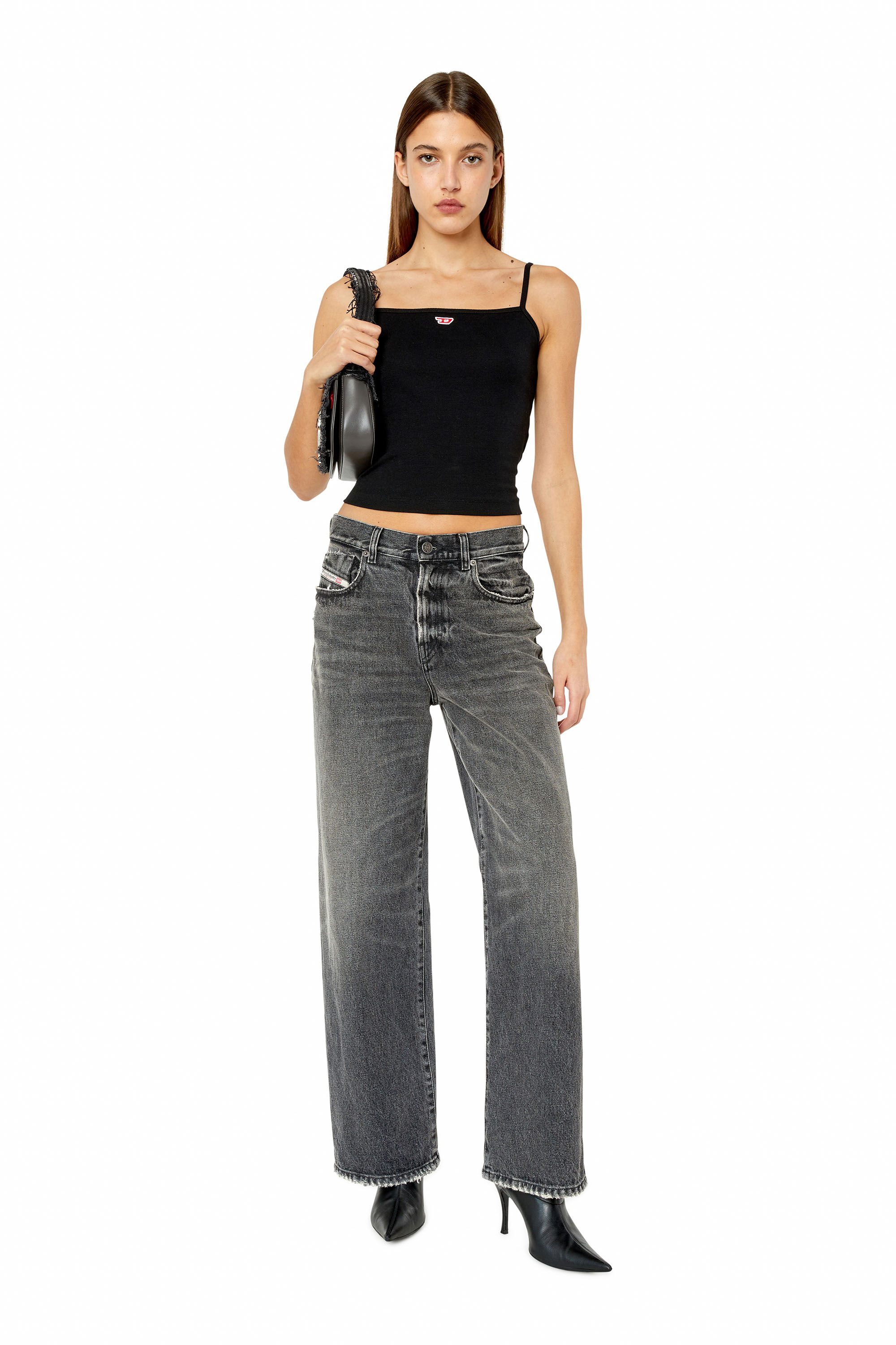 Diesel - Bootcut and Flare Jeans 2000 Widee 007K8, Noir/Gris foncé - Image 1