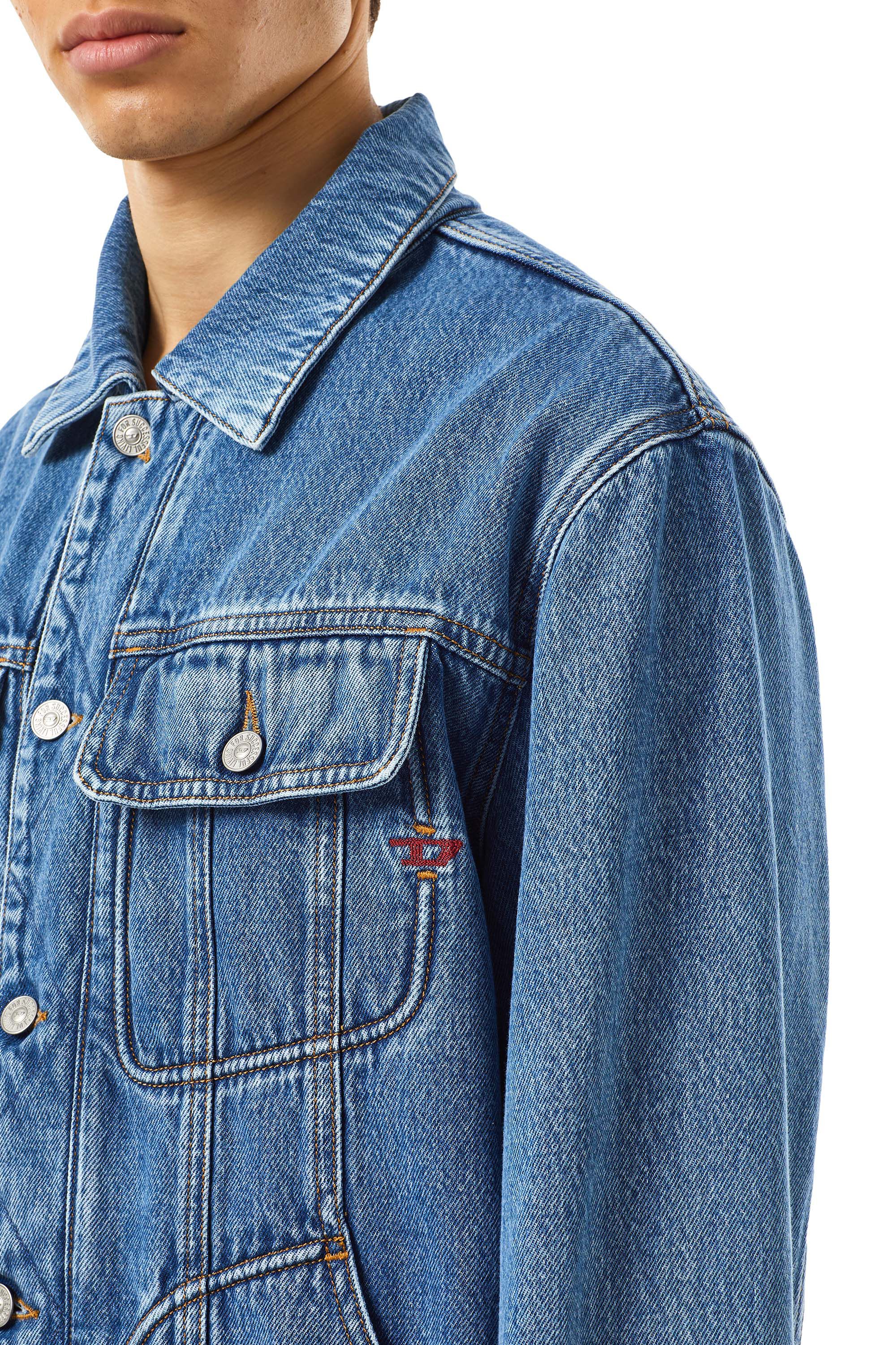 Diesel - D-RILEY TRUCKER JACKET, Blu medio - Image 5