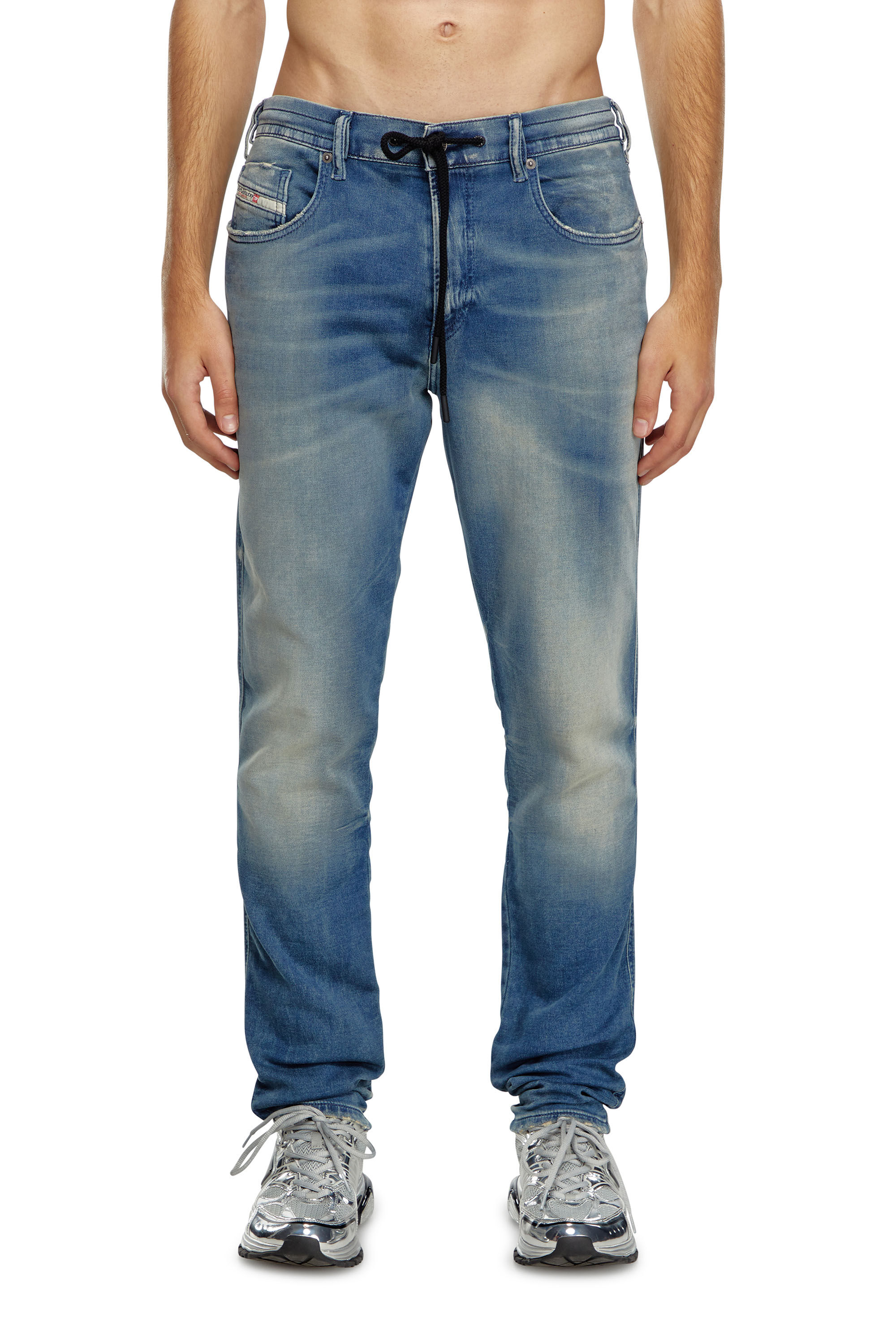 Diesel - Uomo Slim 2060 D-Strukt Joggjeans® 068MG, Blu medio - Image 3