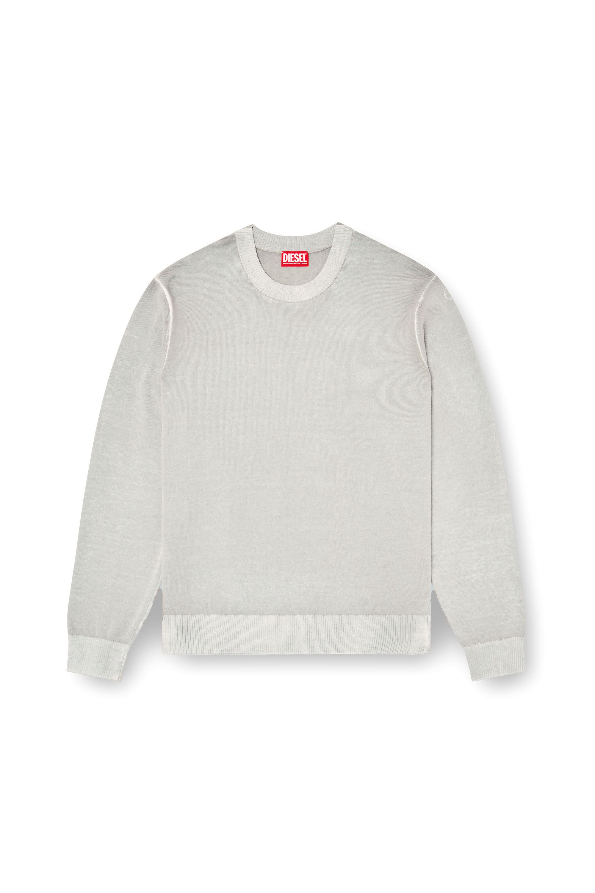 Diesel - K-LARENCE-B, Maglia in cotone stampata al contrario Uomo in Grigio - 2