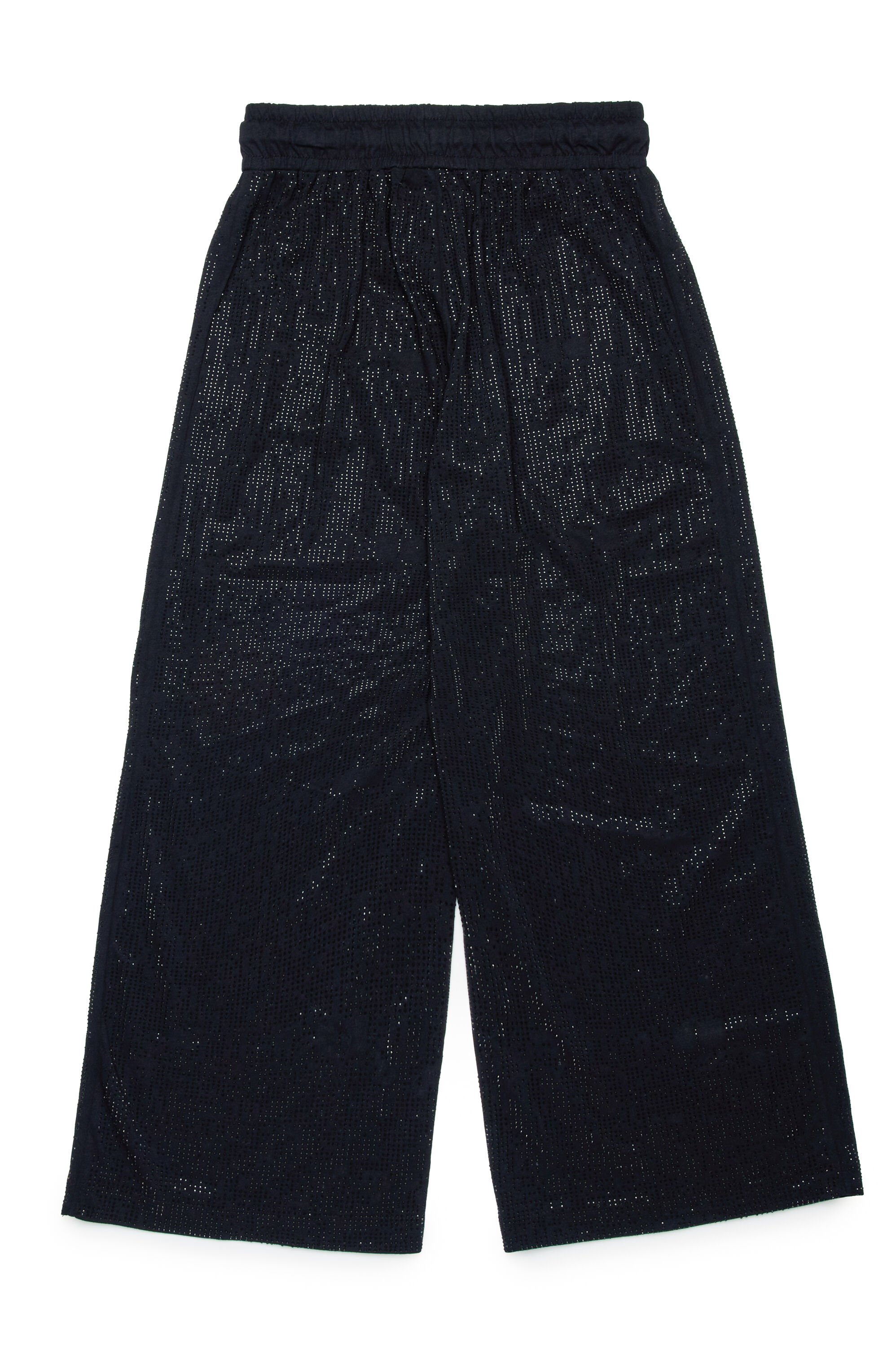 Diesel - PSTRASSTUDS, Woman Cotton trousers with micro-rhinestones in Black - Image 2