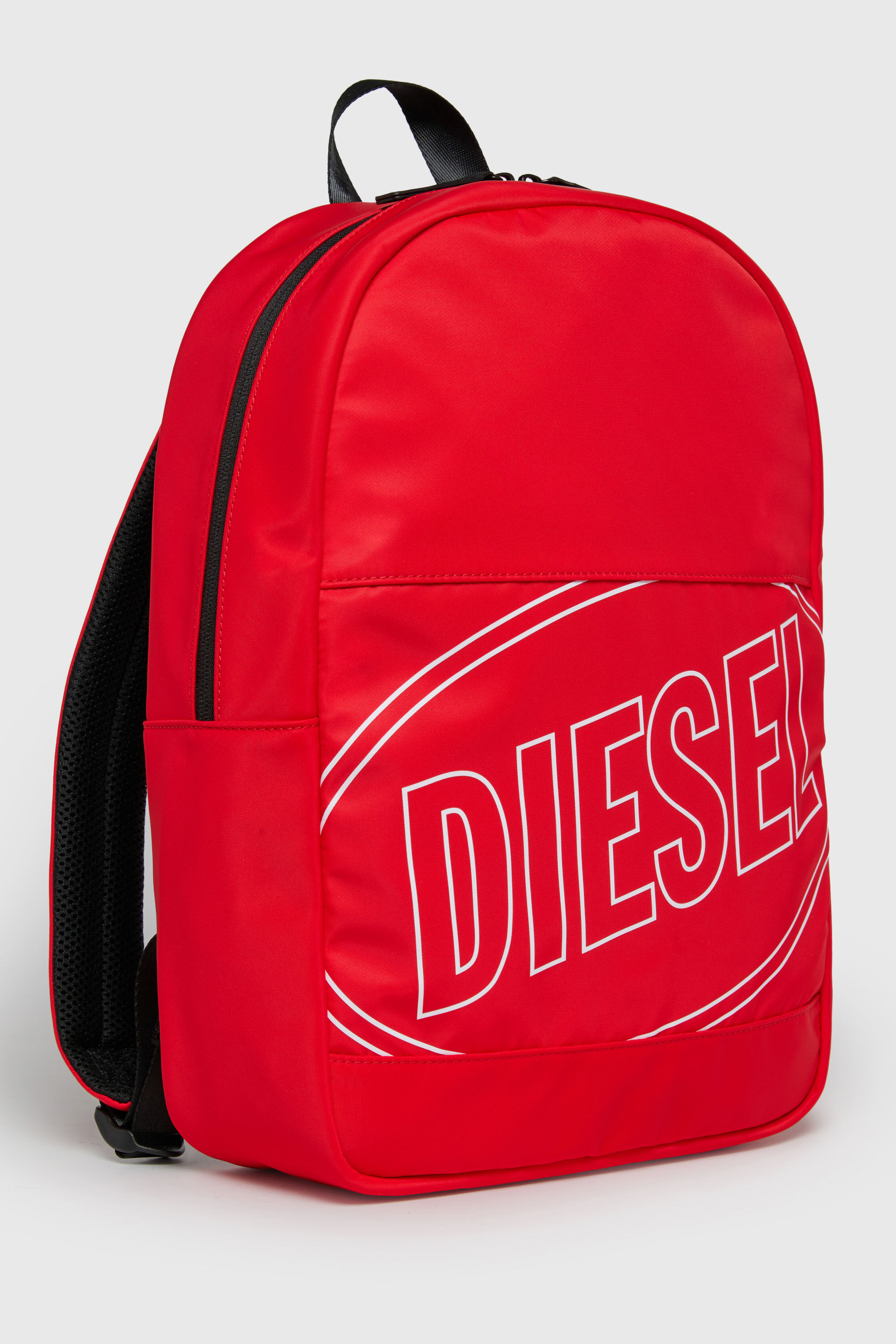 Diesel - WCIRCLE, WCIRCLE - Zaino in nylon con stampa logo Uomo in Rosso - 3