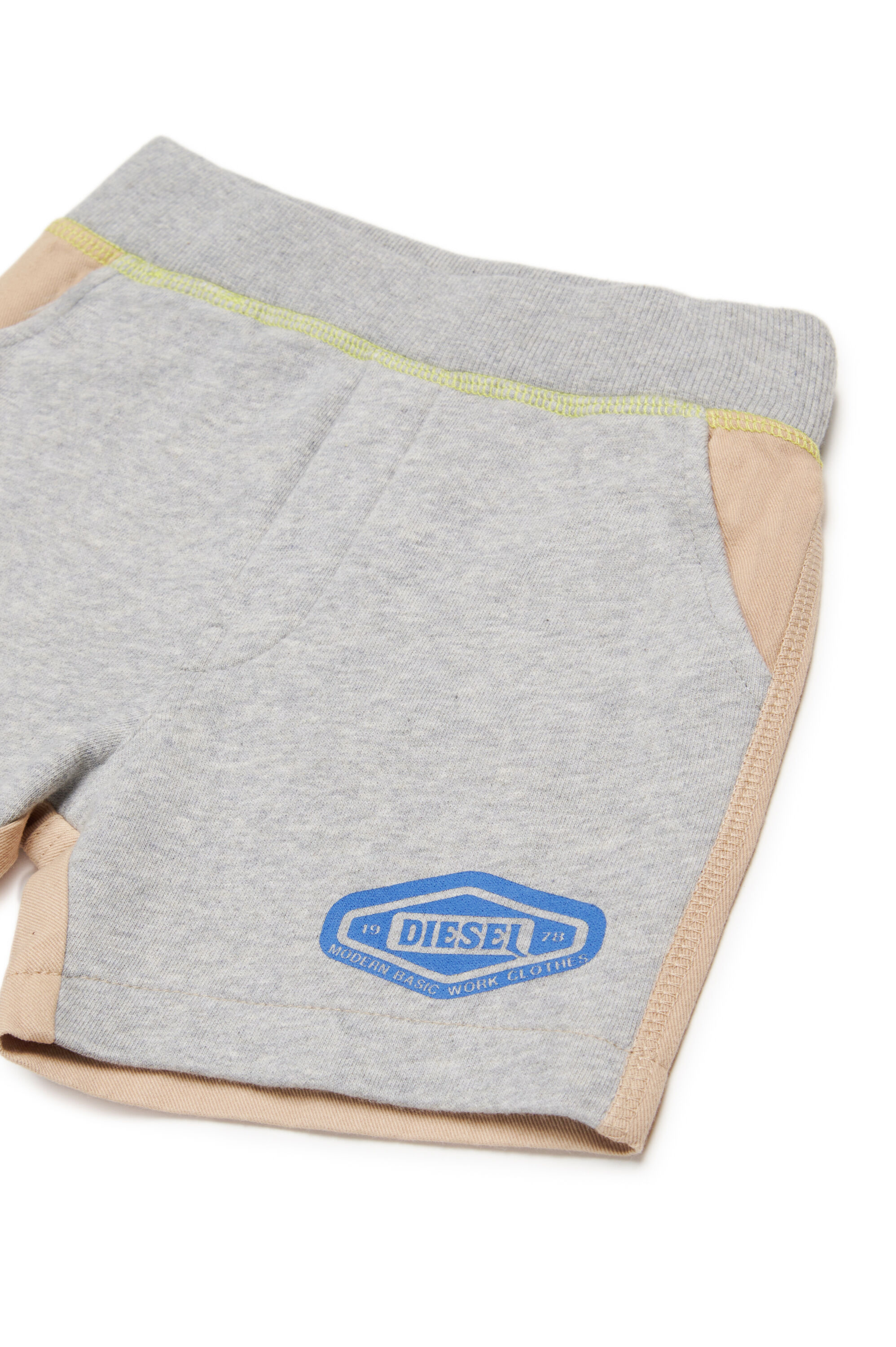 Diesel - POLFIB, Herren Shorts aus Jersey und Gabardine in Grau - 3