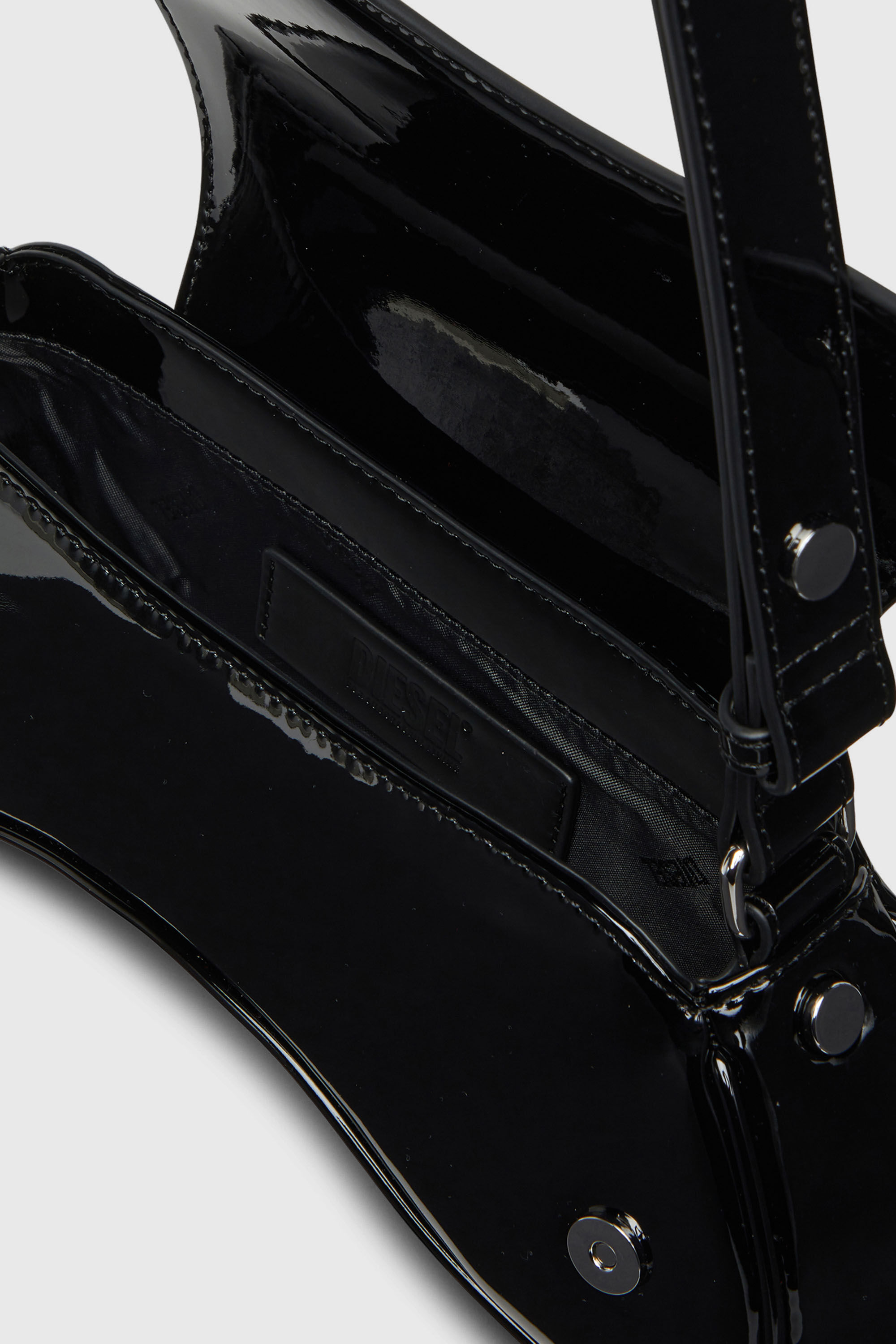 Diesel - PLAY CROSSBODY, Damen Play-Gl&auml;nzende Crossbody-Tasche in Schwarz - 4