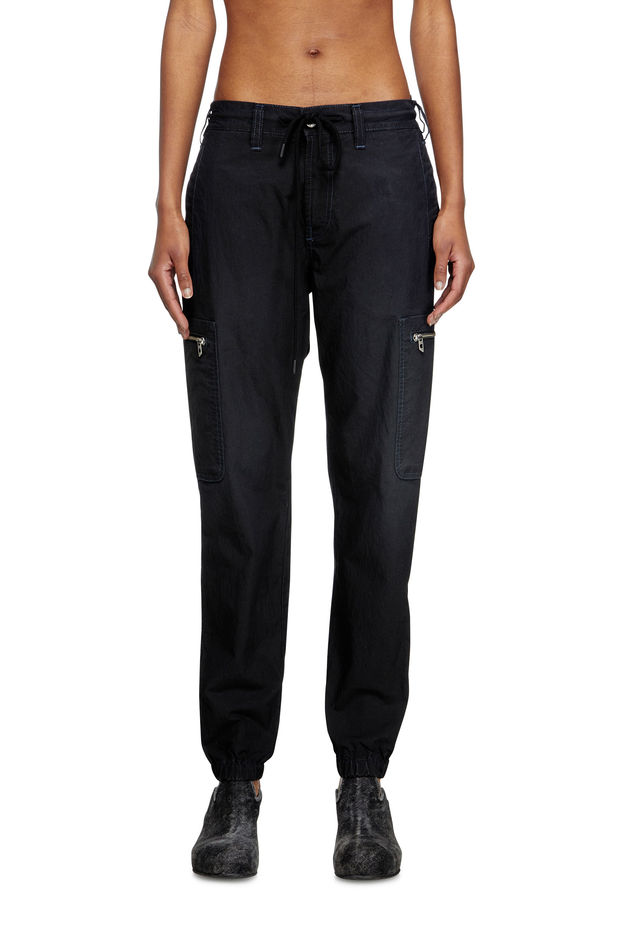 Diesel - Slim D-Lab JoggJeans® 068SJ Unisex, Nero/Grigio scuro - Image 3