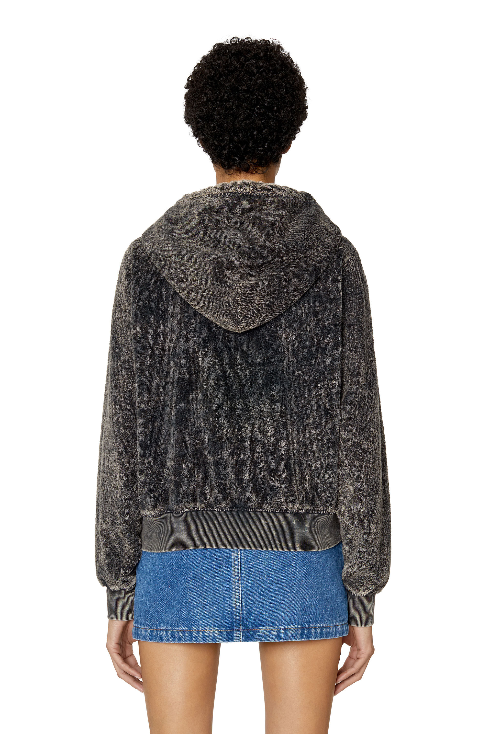 Diesel - F-REGGY-HOOD-ZIP-E3, Schwarz - Image 4