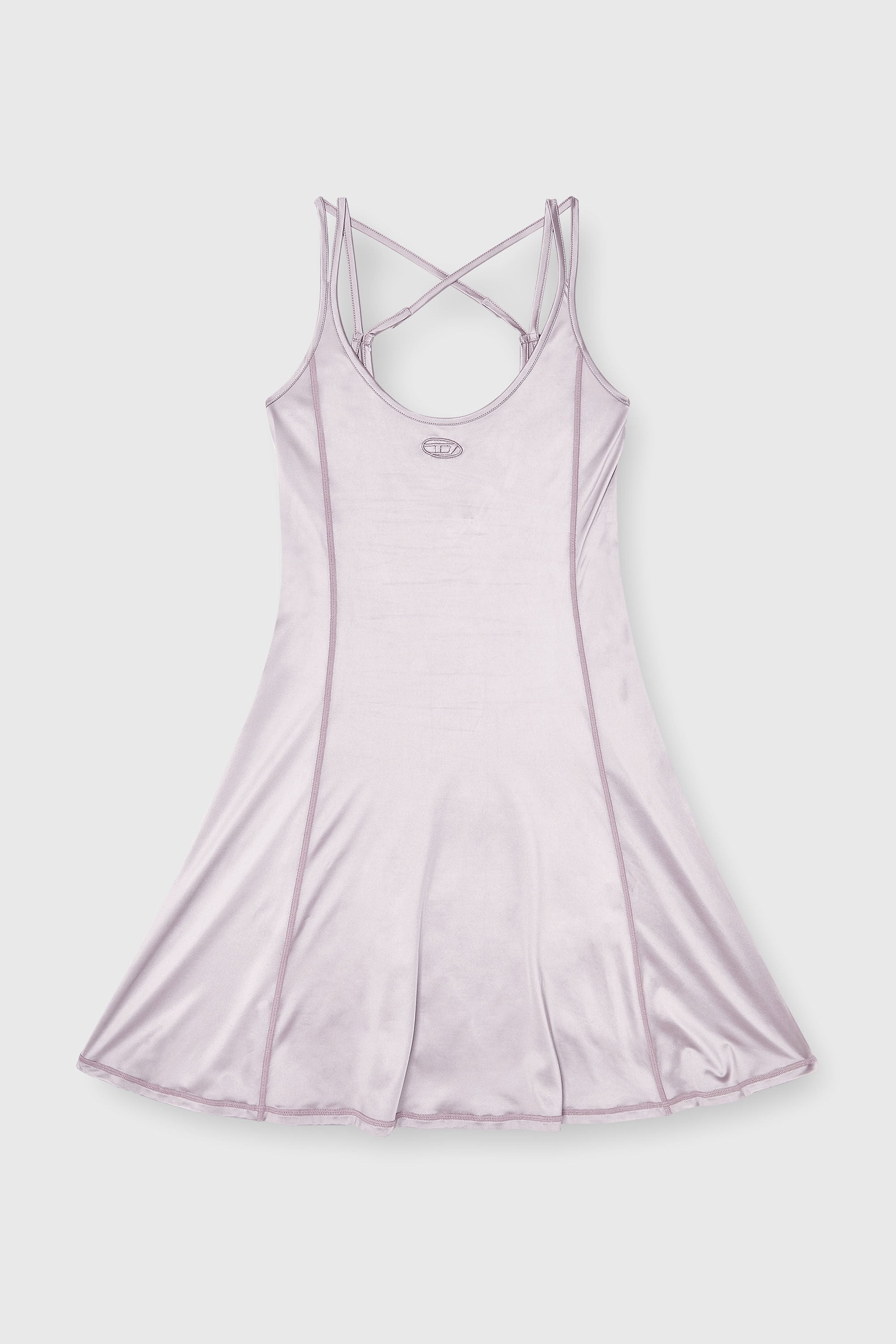 Diesel - D-IMMY, Damen Flie&szlig;endes Minikleid mit doppelten Tr&auml;gern in Lila - 2