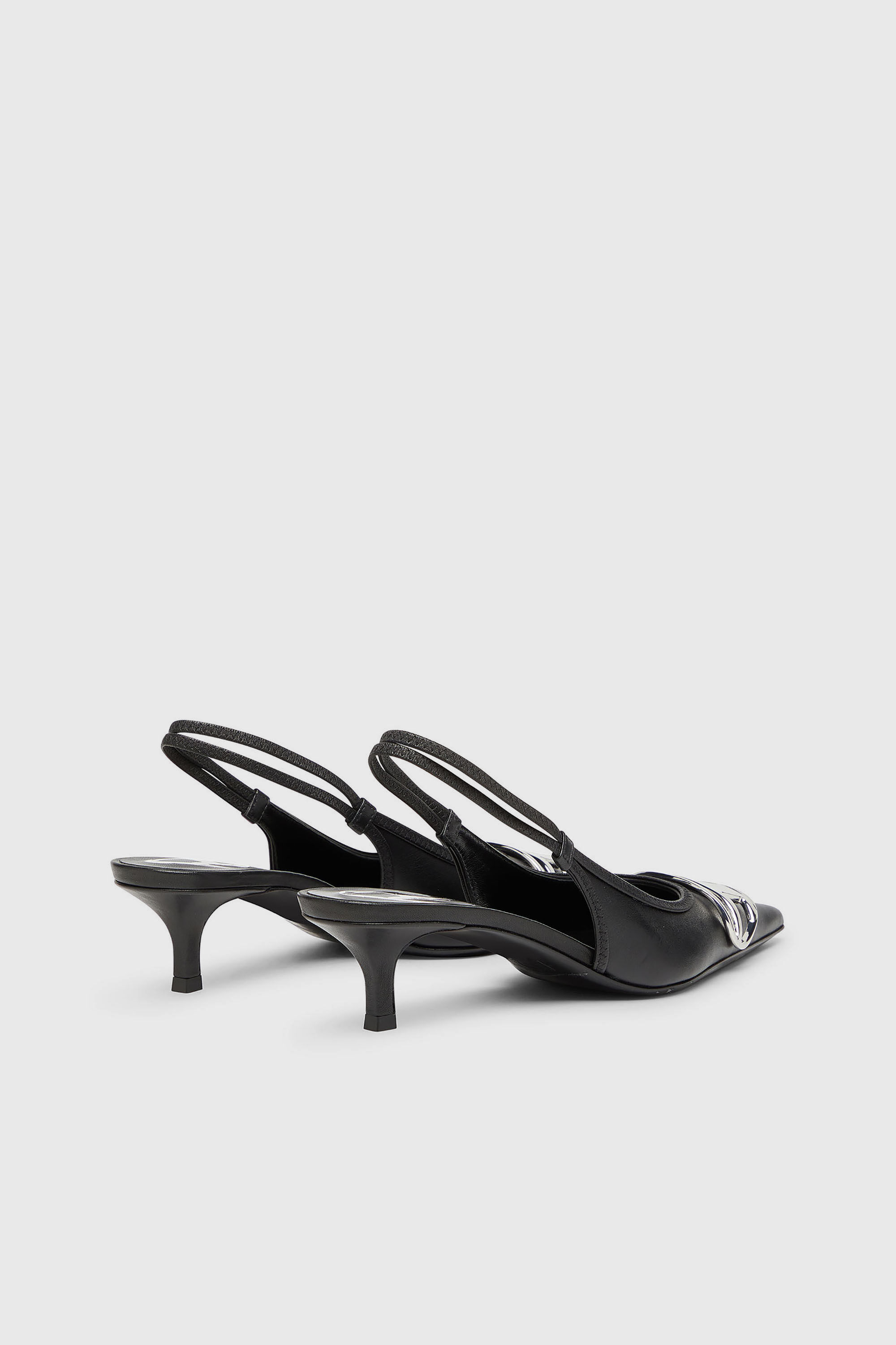 Diesel - D-VENUS SB 40, D-Venus-D&eacute;collet&eacute; slingback in nappa Donna in Nero - 3