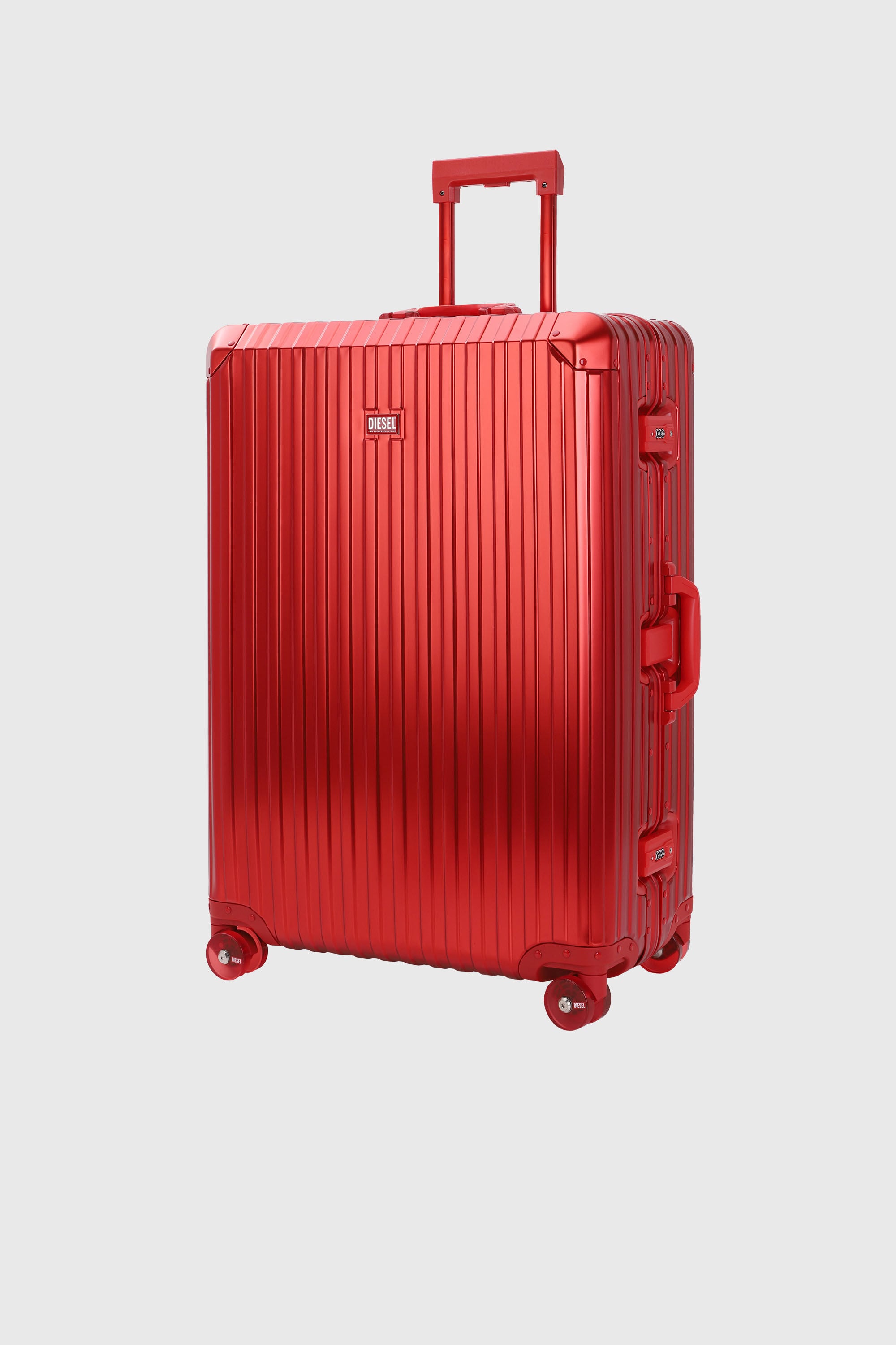 Diesel - DIESEL ALUMINUM TROLLEY- DSL002, Valigia in alluminio taglia L Unisex in Rosso - 5
