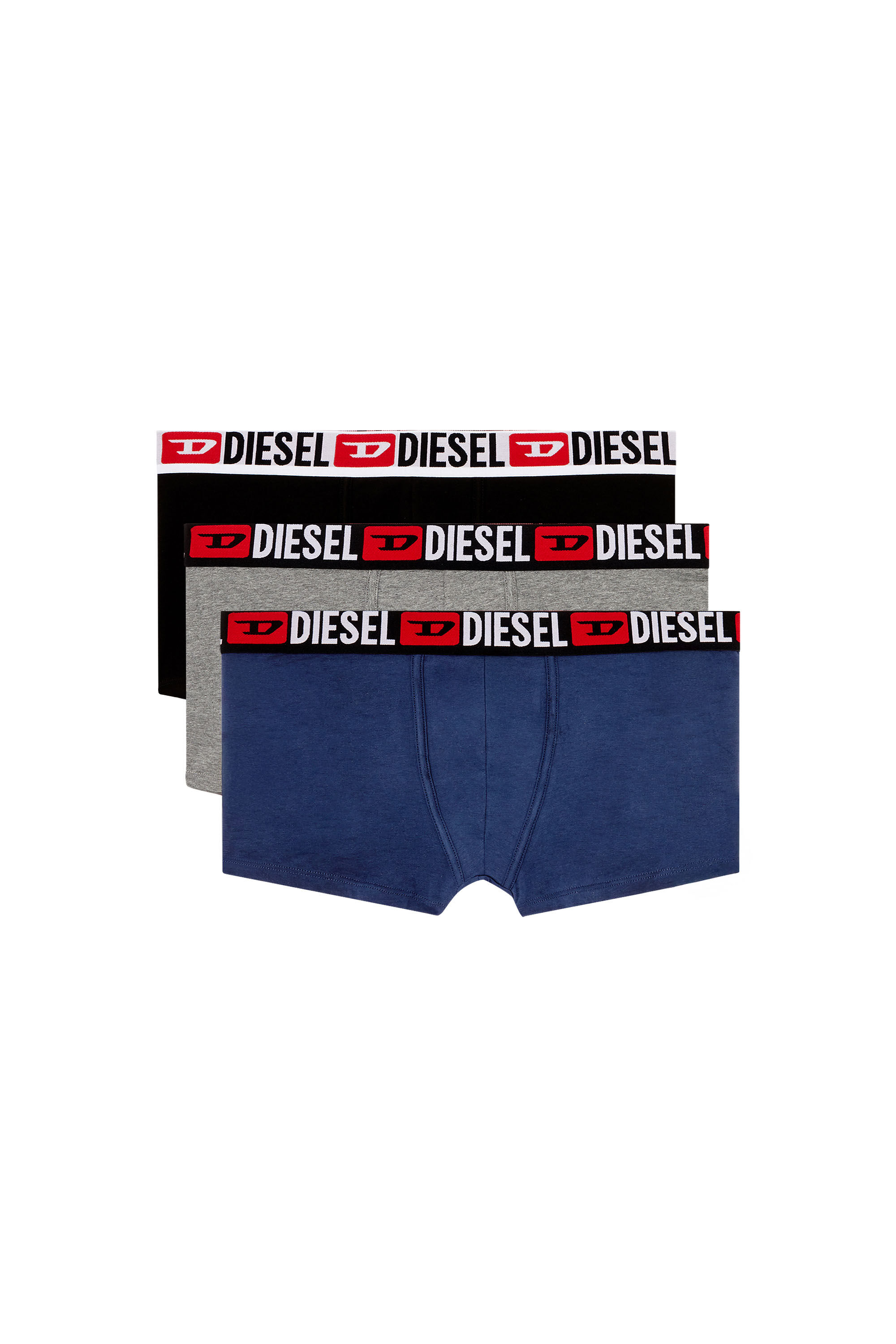 Diesel - UMBX-DAMIENTHREEPACK, Set di tre boxer con elastico in vita con logo all-over Uomo in Multicolor - 2