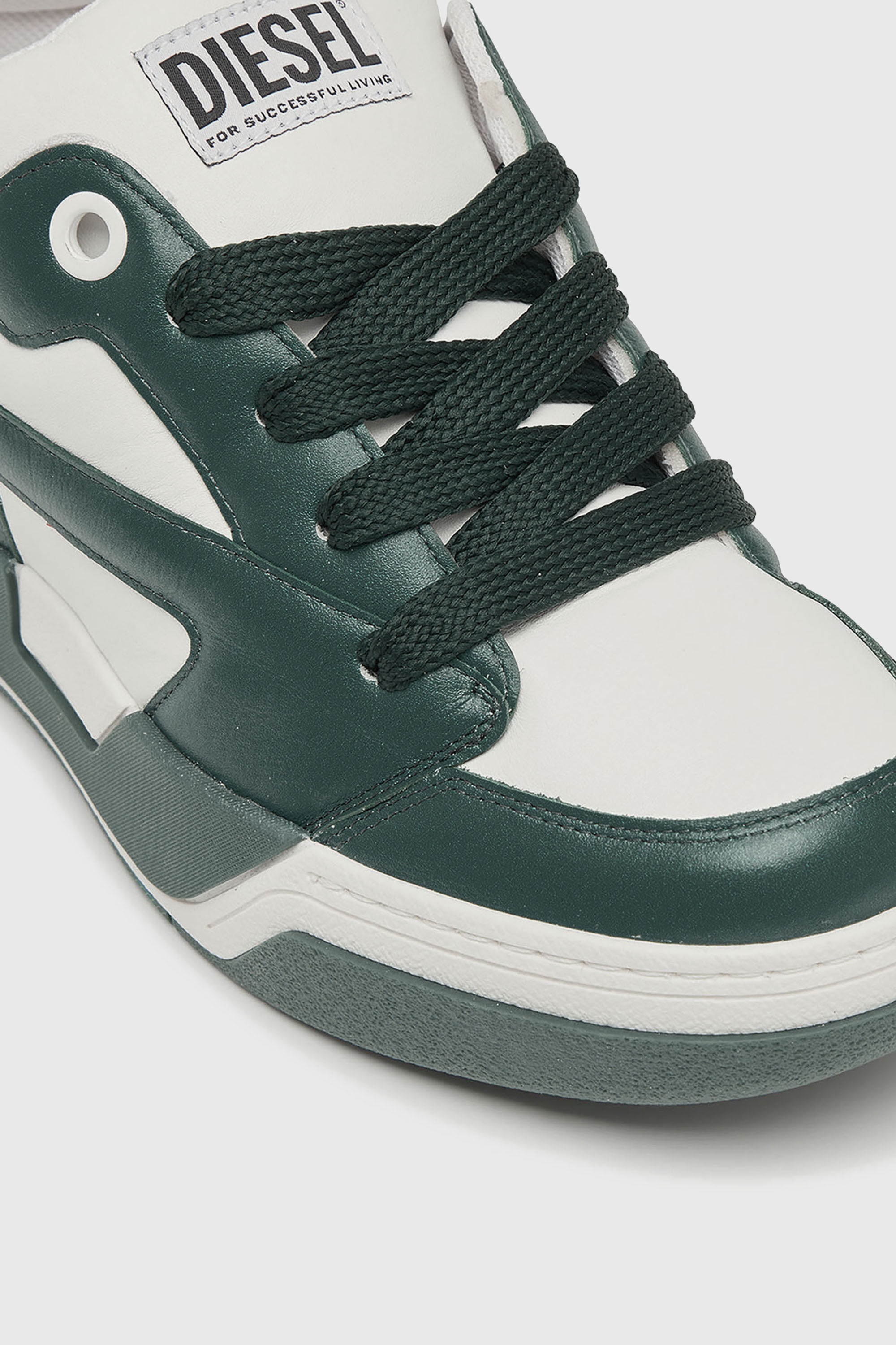 Diesel - S-D-OLLIE LOW, S-D-Ollie-Sneaker da uomo in pelle color block Uomo in Bianco - 6