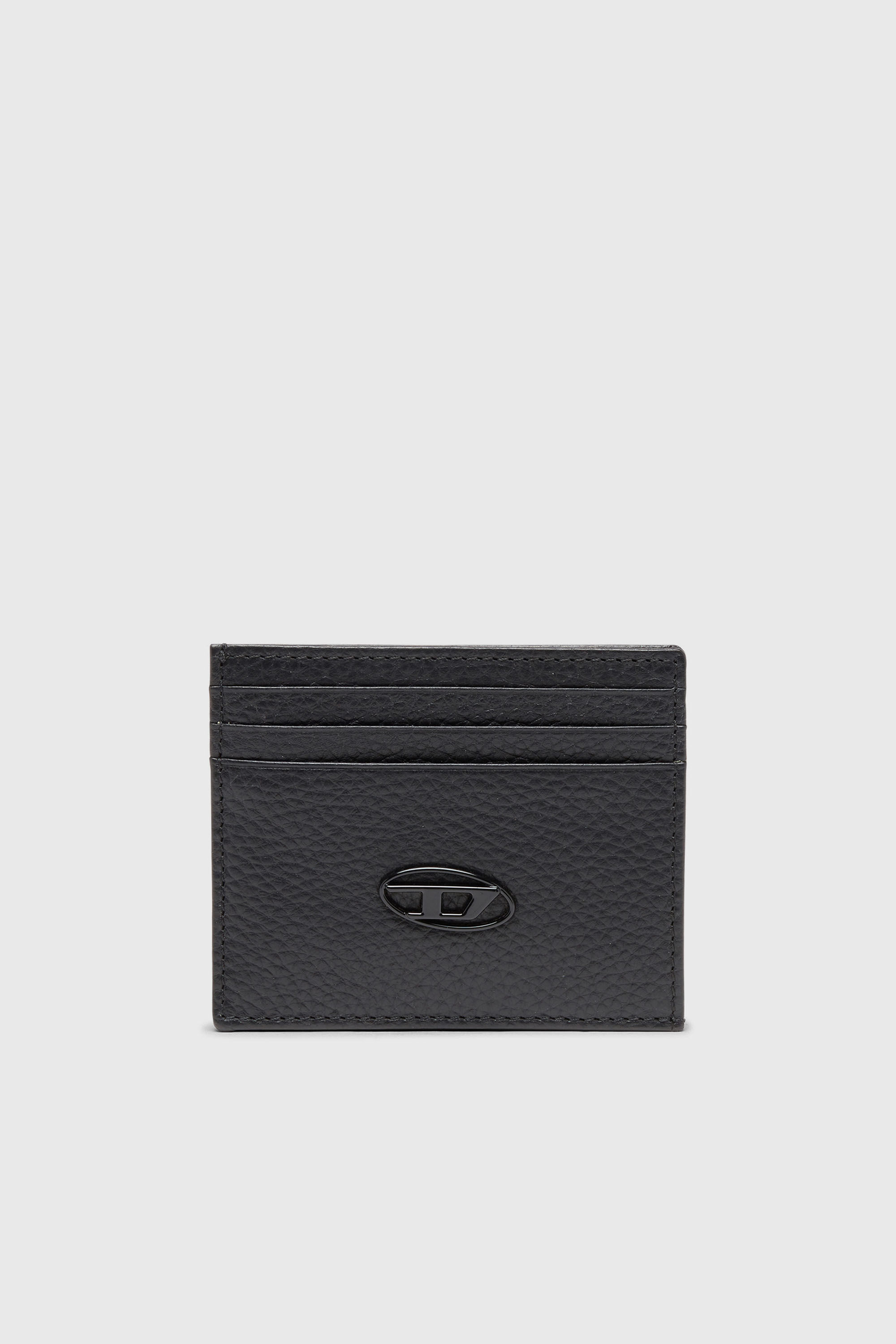 Diesel - CARD CASE, Herren Kartenetui aus genarbtem Leder in Schwarz - 1