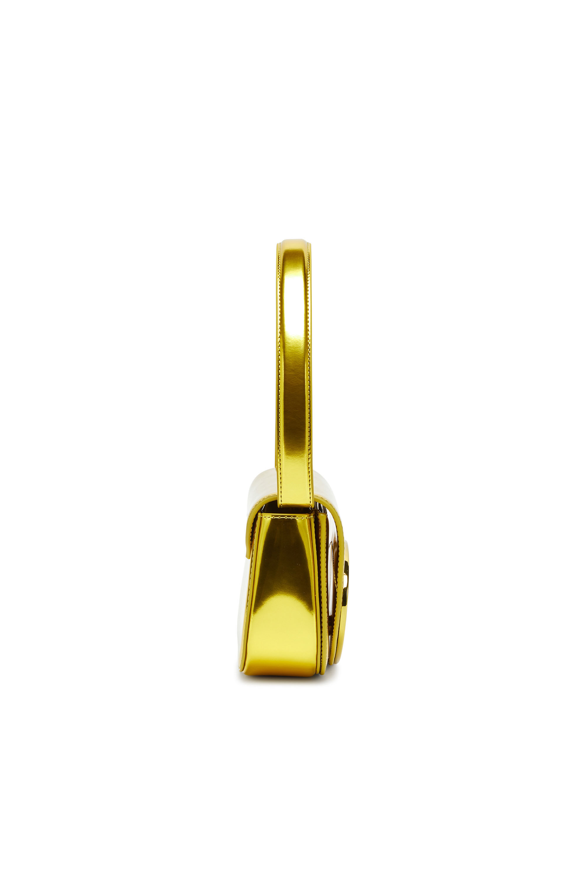 Diesel - 1DR, Damen 1DR-Ikonische Schultertasche aus Spiegel-Leder in Gelb - Image 4