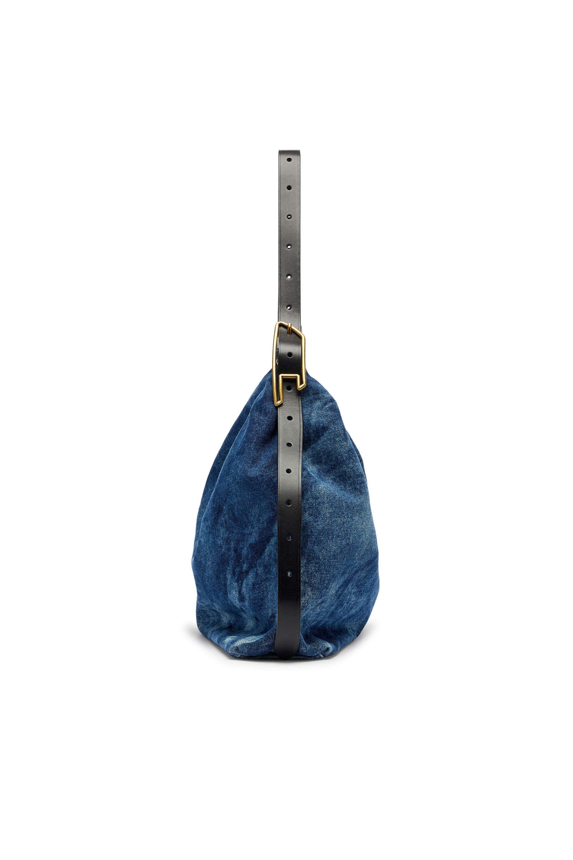 Diesel - D-LINE HOBO, D-Line-Borsa hobo in denim Donna in Blu - 5
