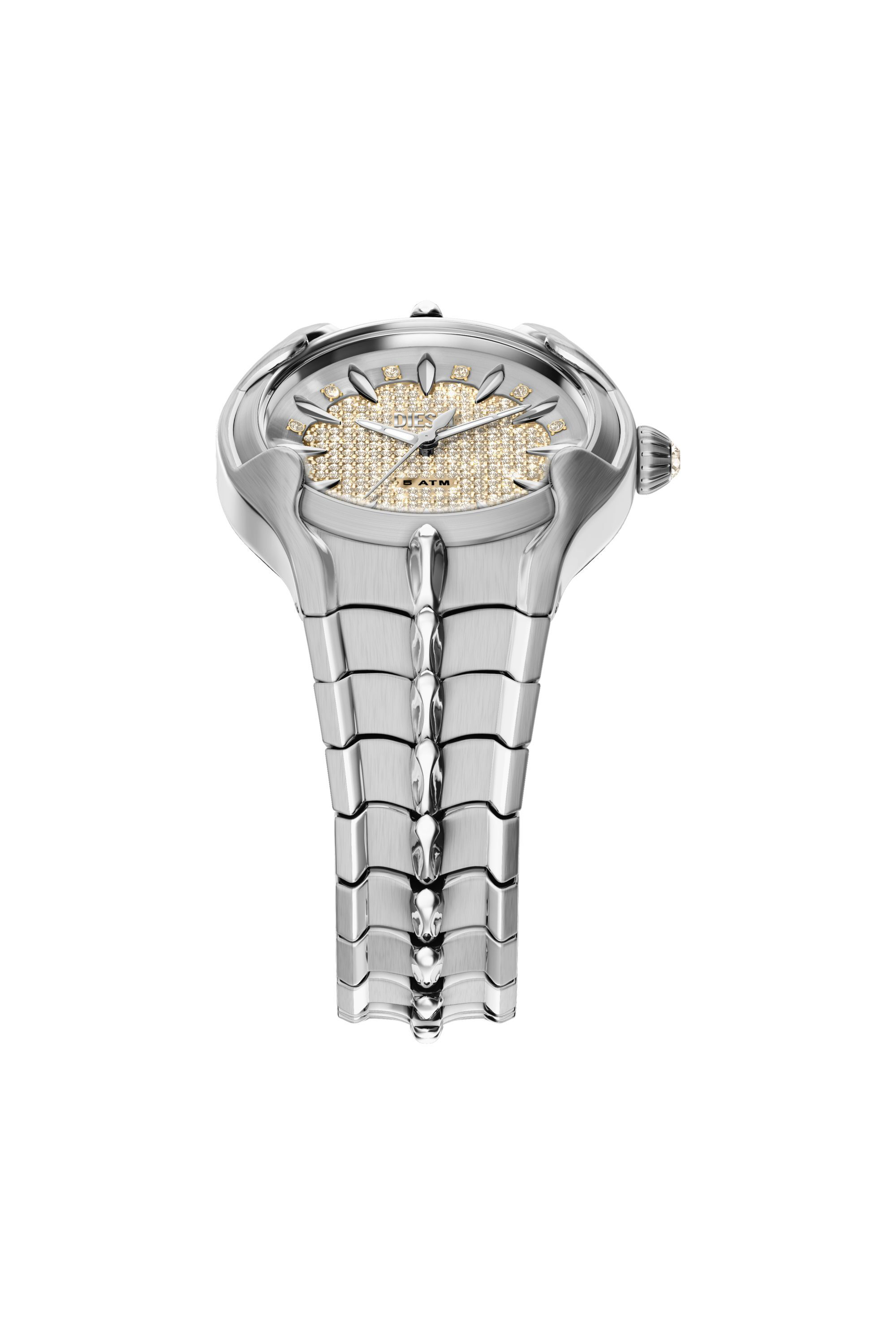 Diesel - DZ5631 WATCH, Montre Vert en acier inoxydable Homme in Gris argent&eacute; - 4