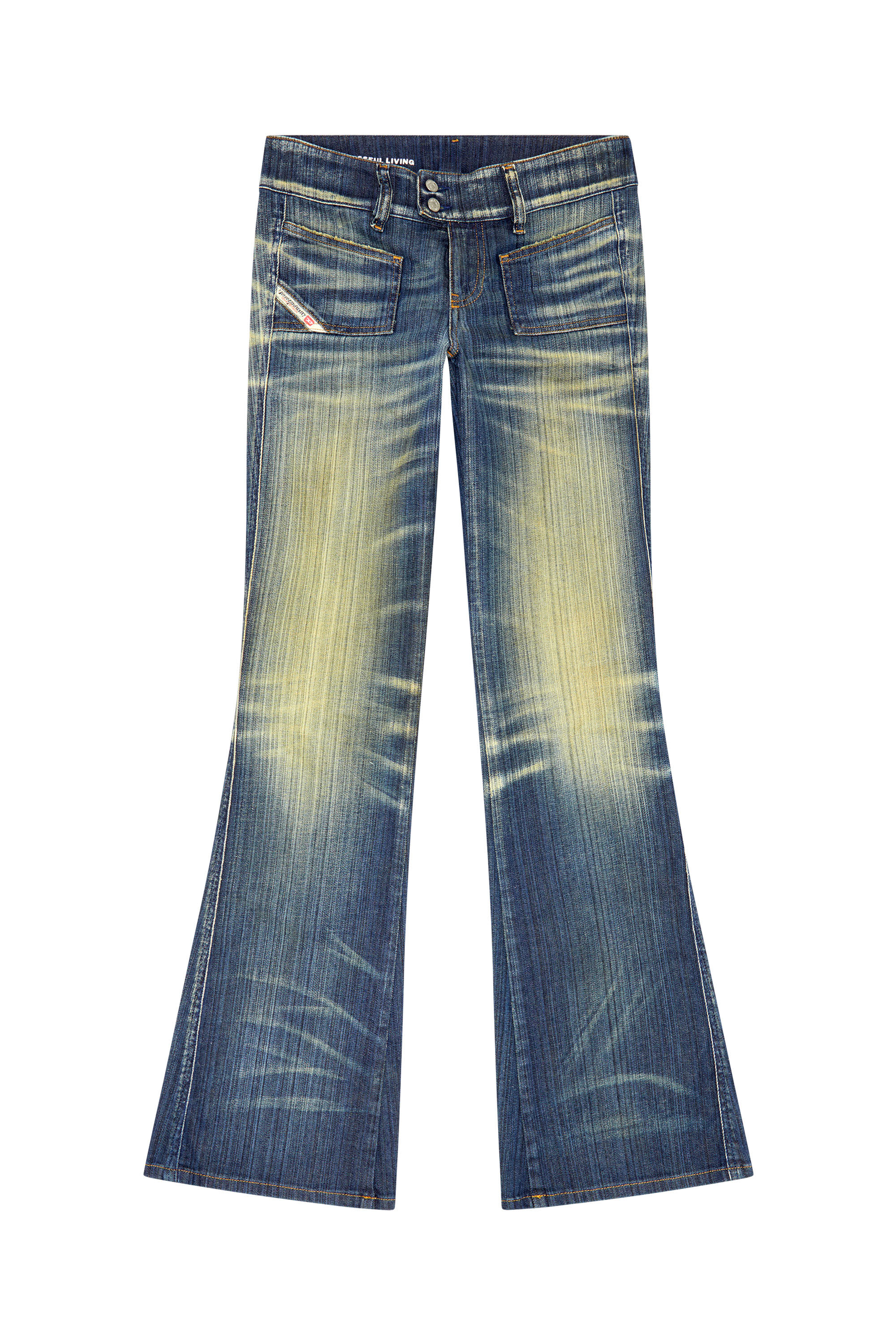 Diesel - Bootcut and Flare Jeans D-Hush 09J46, Blu Scuro - Image 2