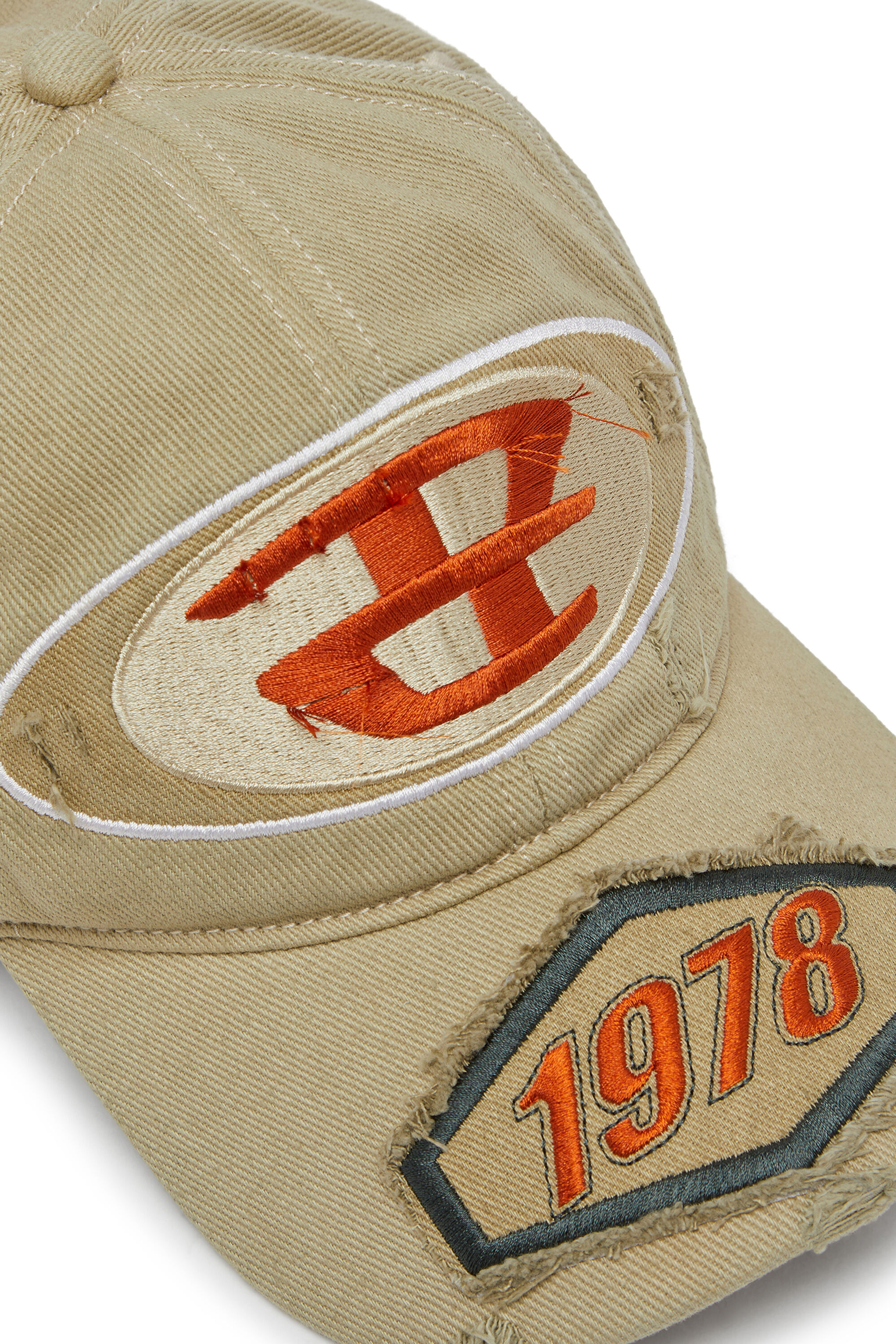 Diesel - C-BRAFF, Casquette de baseball avec empi&egrave;cements brod&eacute;s Homme in Marron - 3