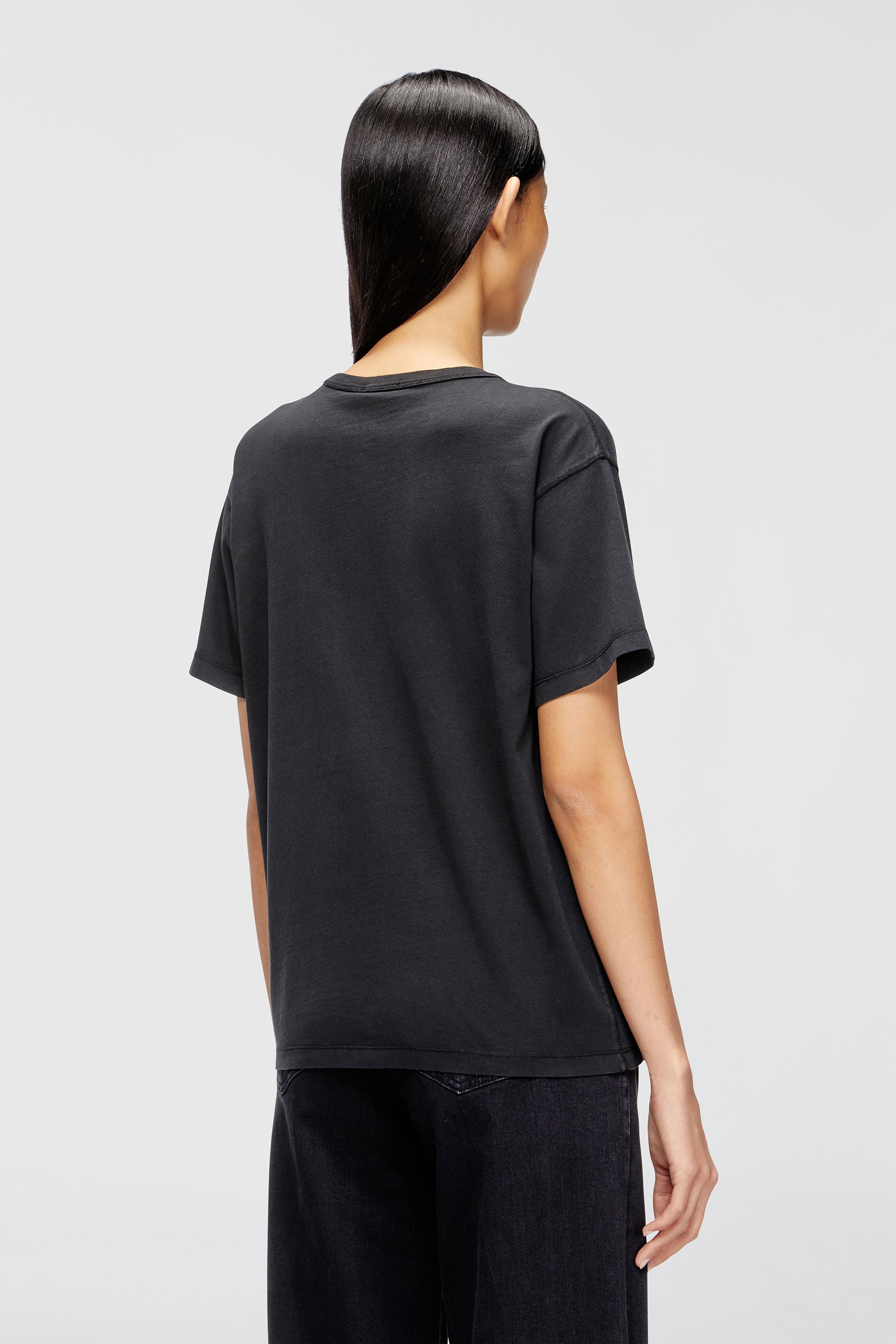 Diesel - T-NORMY-OD-S1, T-shirt in cotone con Oval D metallizzato Donna in Nero - 4