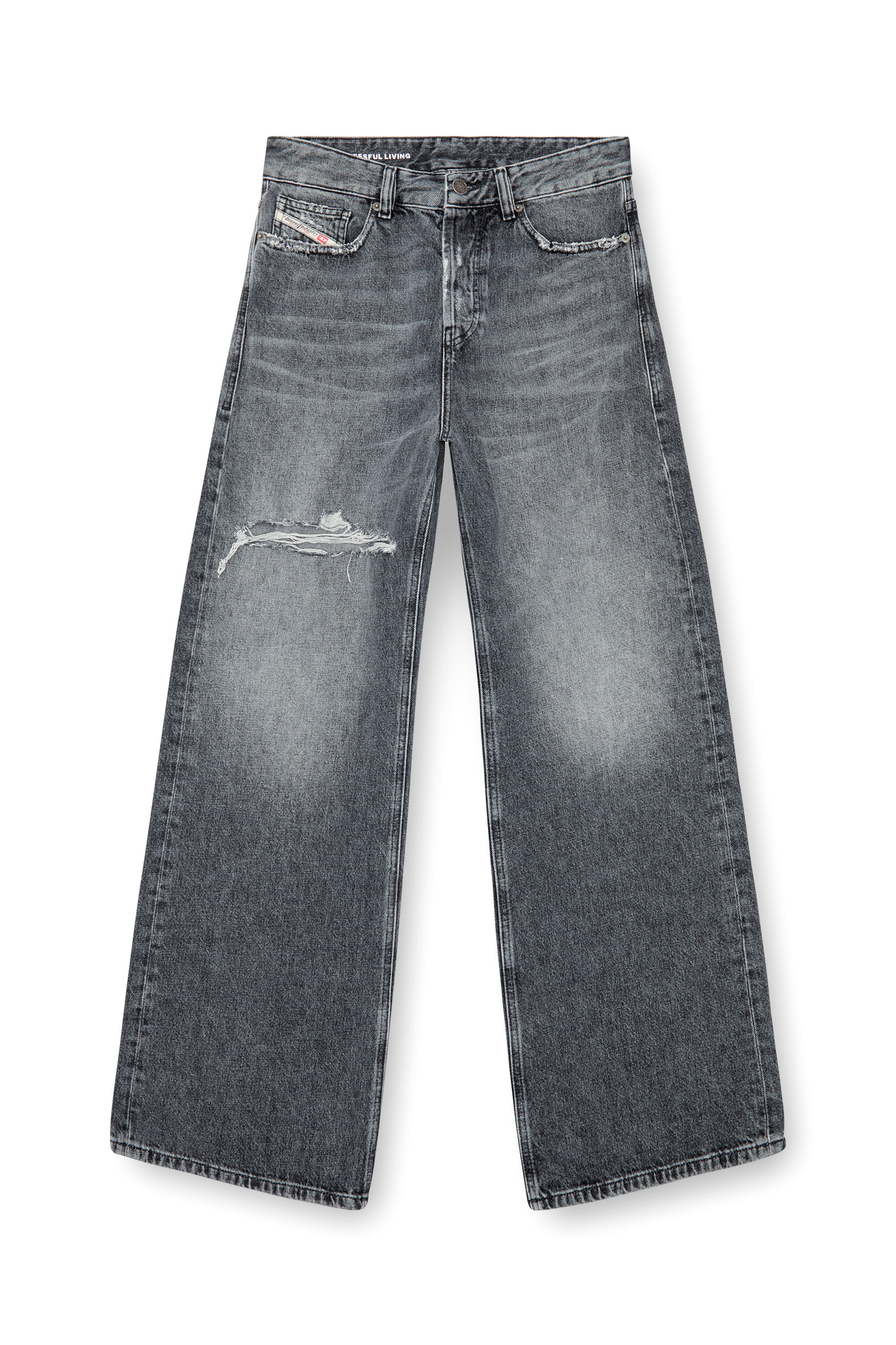 Diesel - Relaxed Jeans 1996 D-Sire 007X4 Femme, Noir/Gris foncé - Image 2
