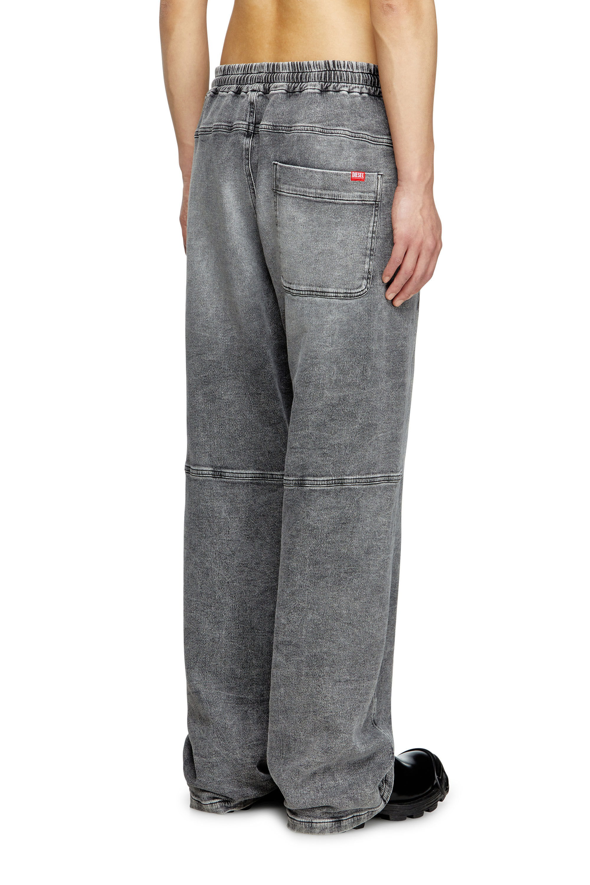 Diesel - Relaxed D-Martyans Track Denim 0BEBR Mixte, Noir/Gris foncé - Image 4