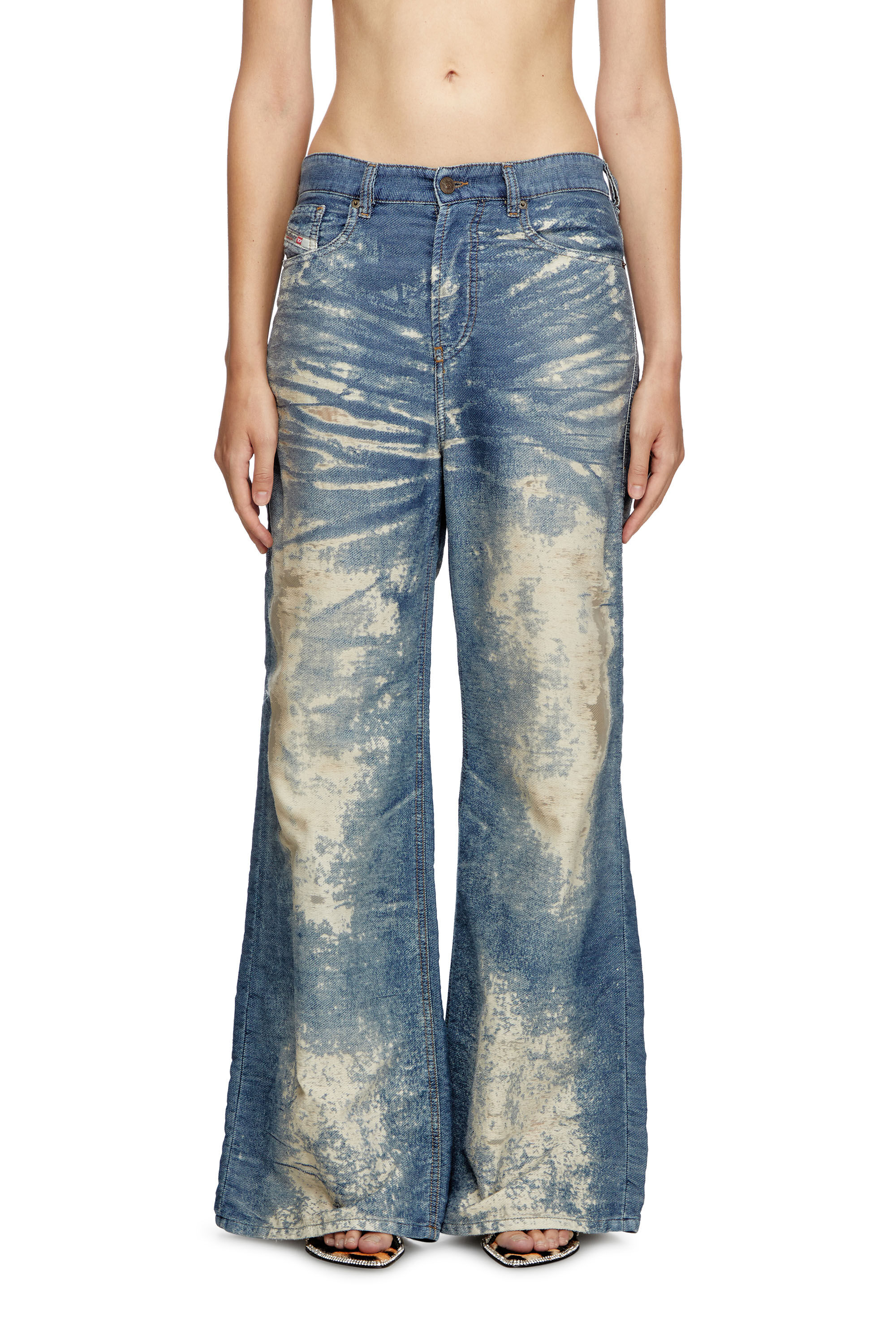 Diesel - Donna Straight Jeans 1996 D-Sire 068RE, Blu medio - Image 3