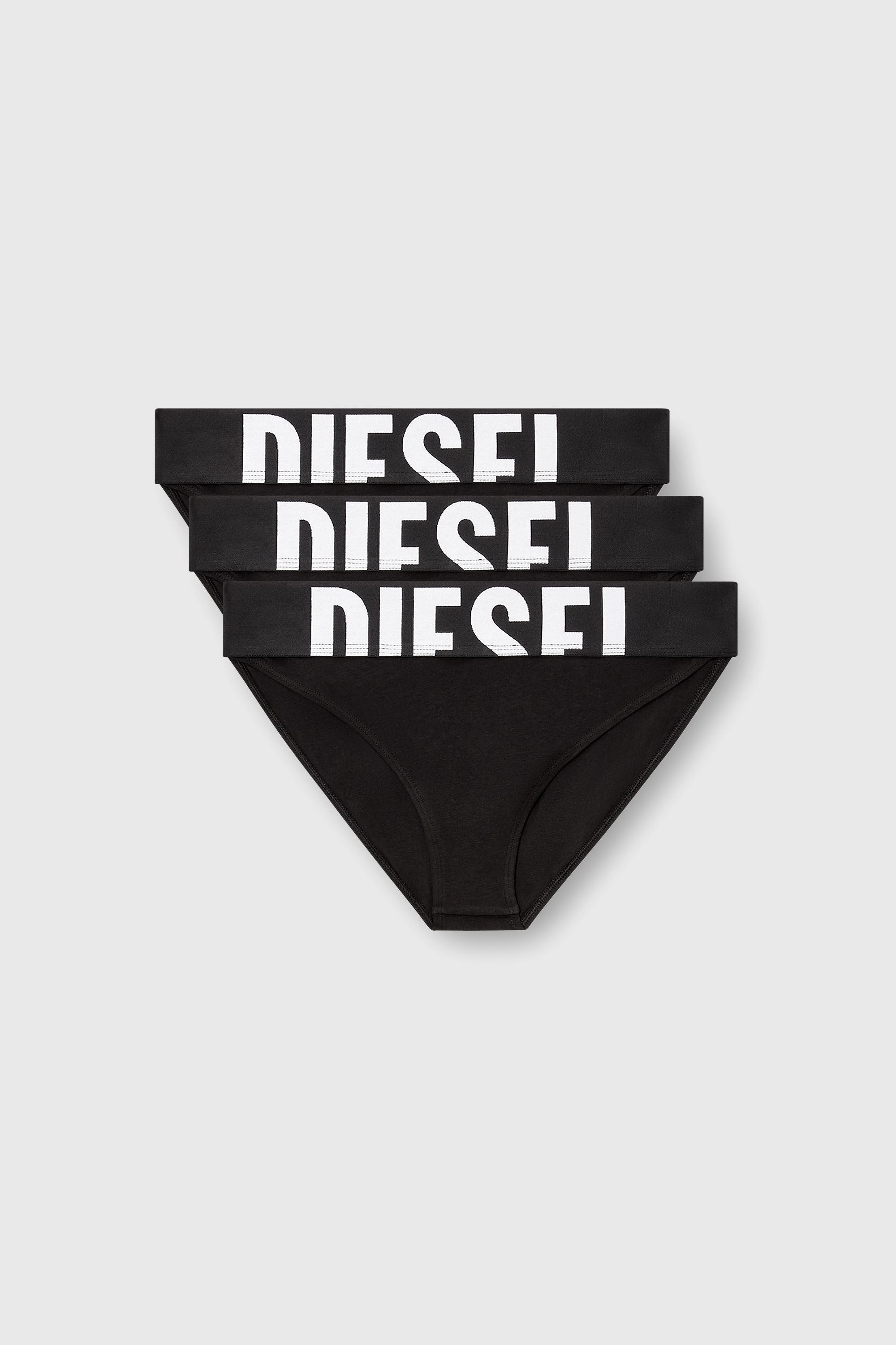 Diesel - LOLA-D-POP-3PACK, Set da tre slip con logo tagliato Donna in Nero - 2