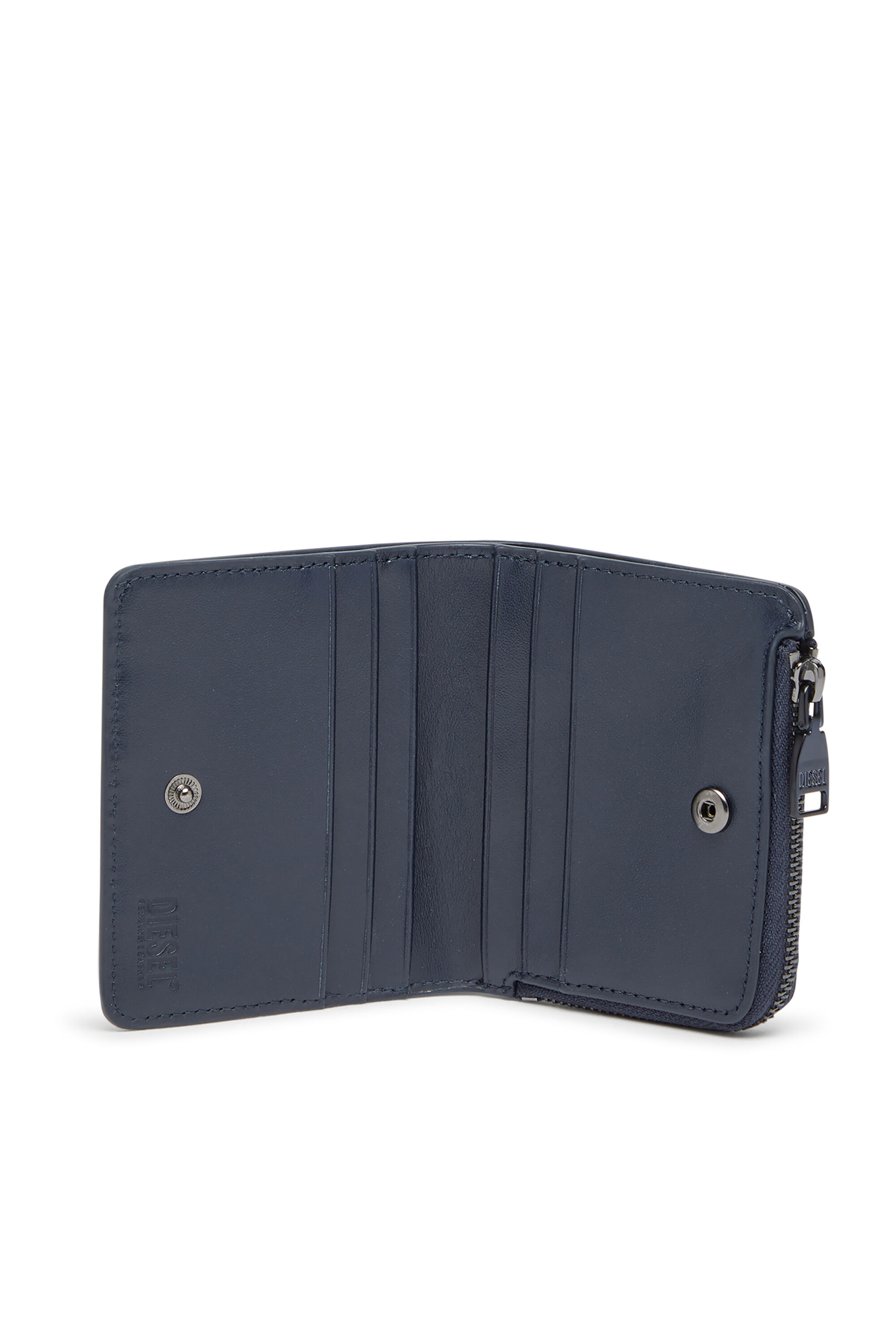 Diesel - HOLI -D BI FOLD ZIP L, Portacarte in pelle con chiusura zip Uomo in Blu - 3