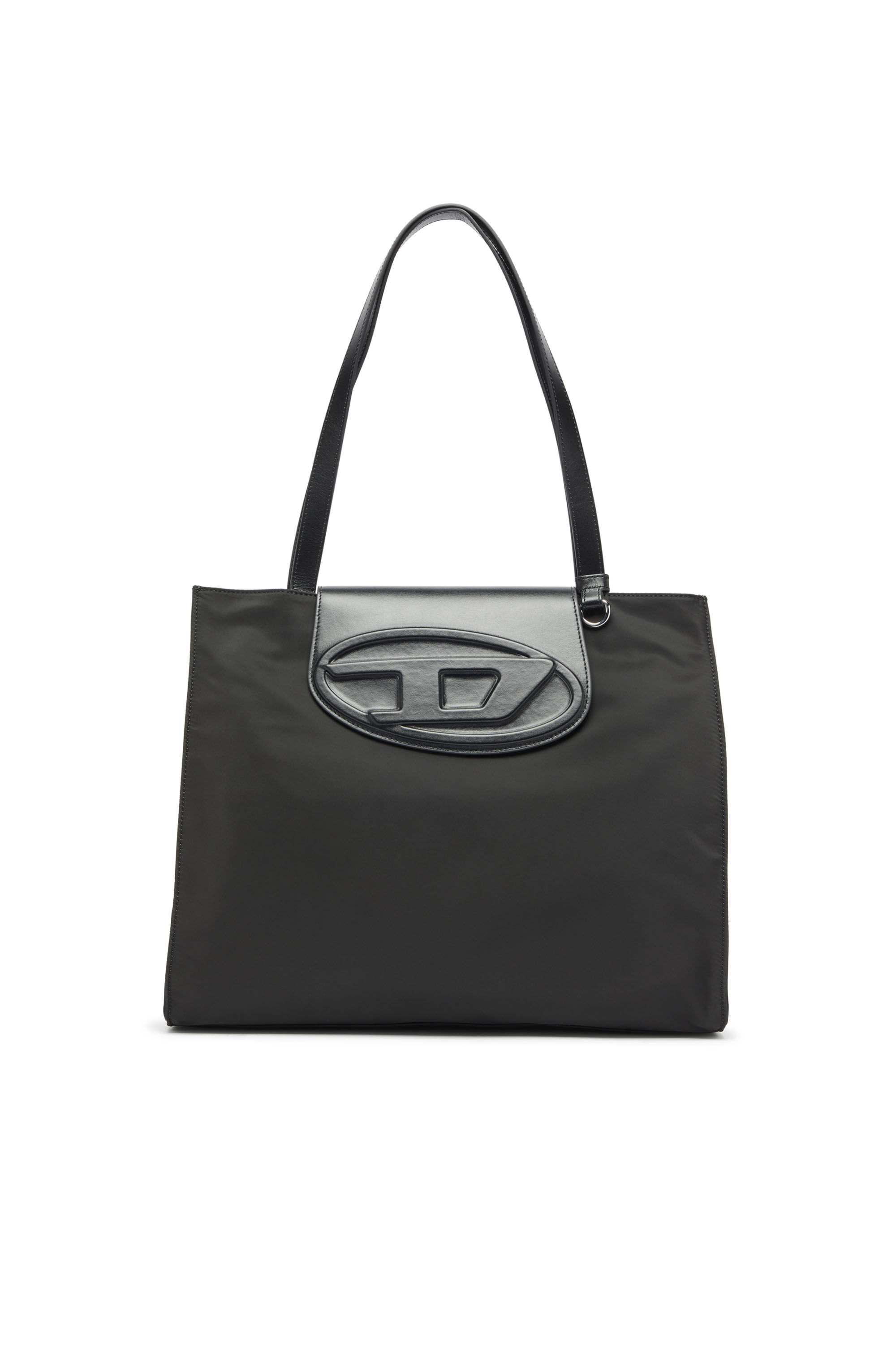 Diesel - 1DR TOTE E/W, Unisex 1DR - Einkaufstasche aus nylon mit lederklappe in Schwarz - 1