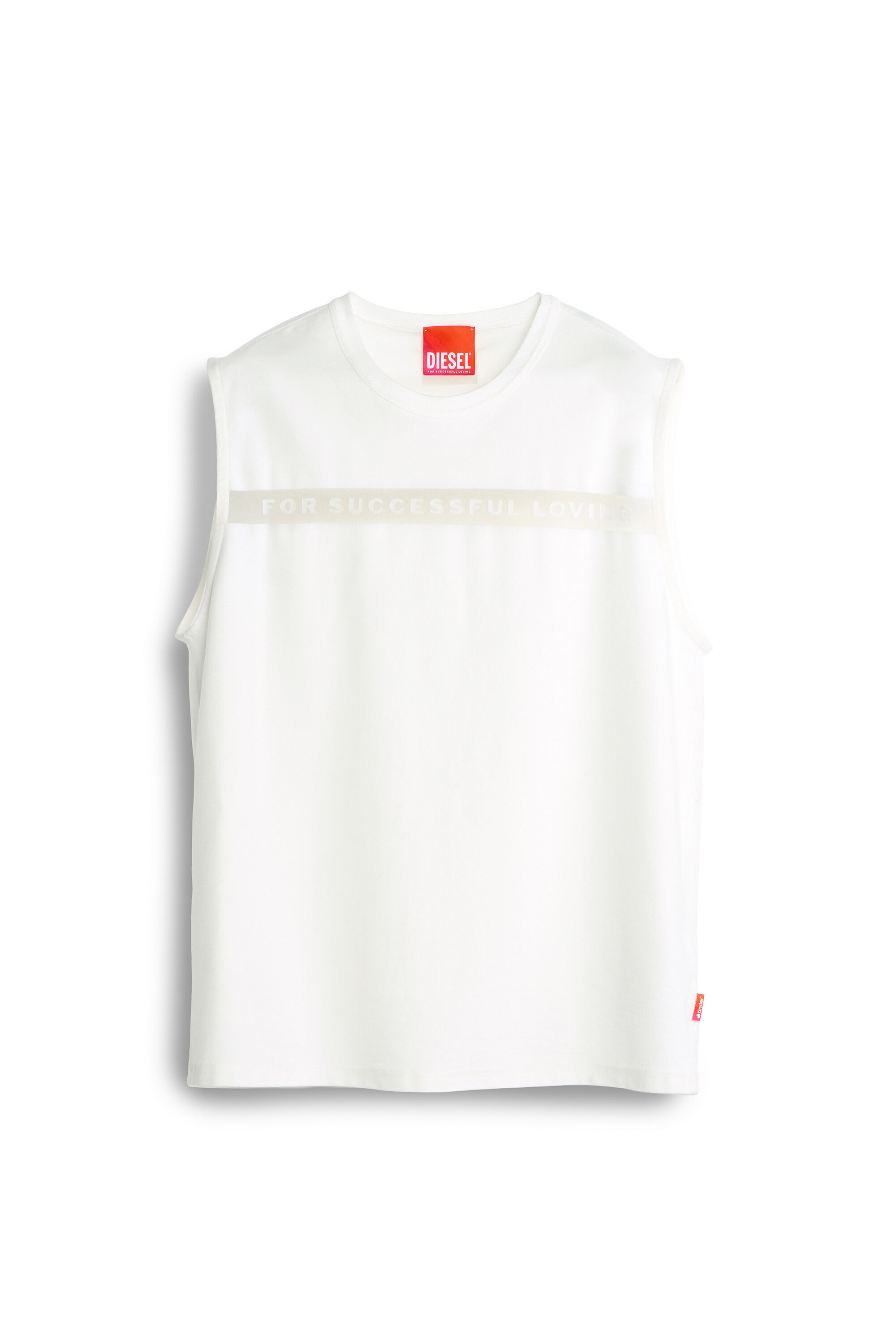 Diesel - PR-T-NORM-BISC-MATI-R, Unisex Tanktop mit For Successful Loving Logo in Wei&szlig; - 2