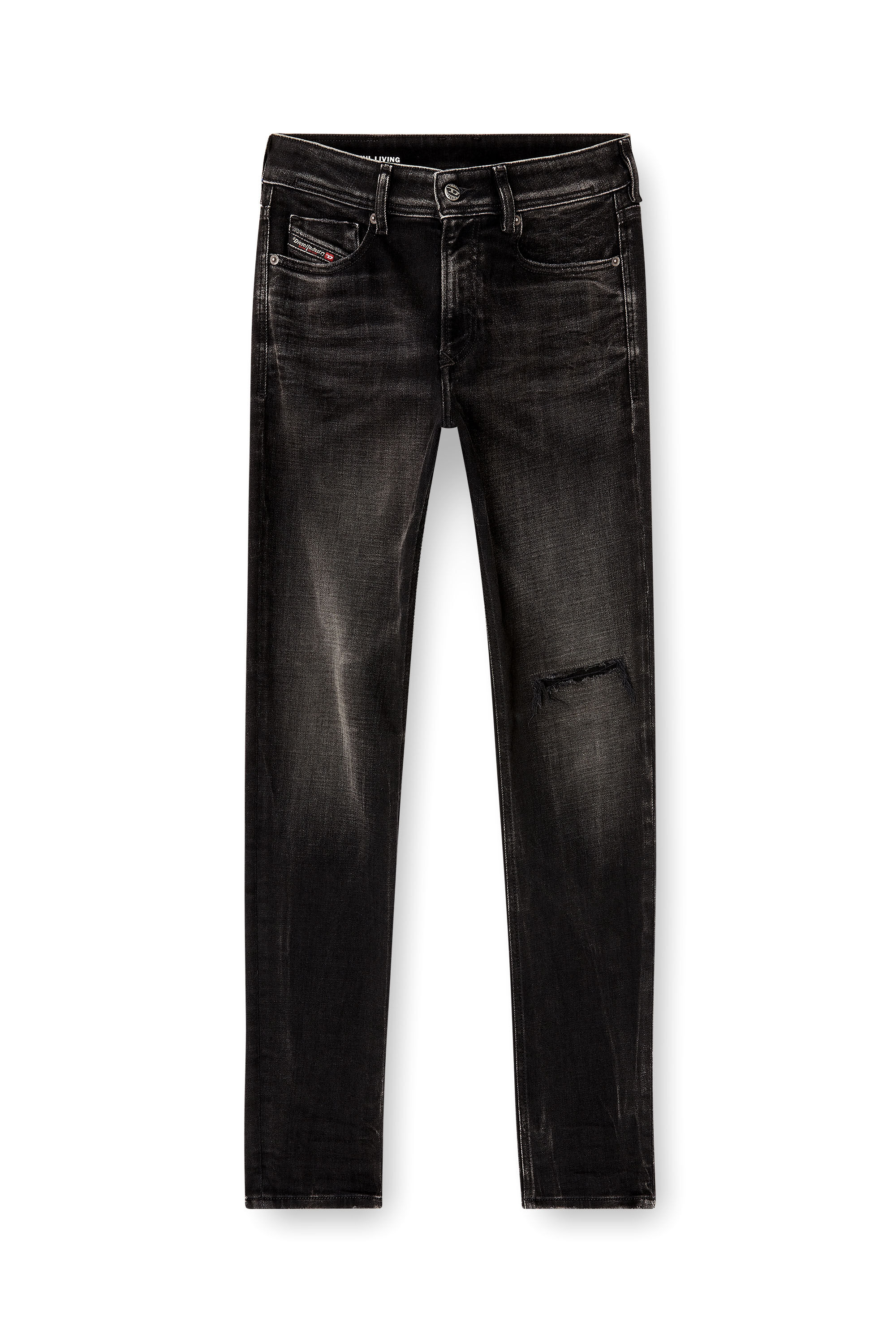Diesel - Skinny Jeans 1979 Sleenker 09N19 Uomo, Nero/Grigio scuro - Image 2