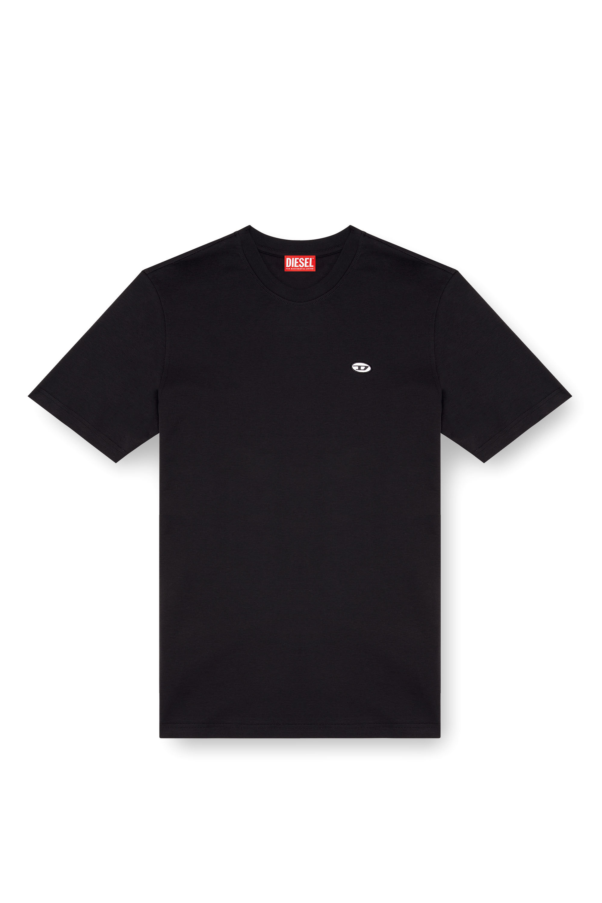 Diesel - T-ADJUST-DOVAL-PJ, Homme T-shirt avec empiècement oval D in Noir - Image 2