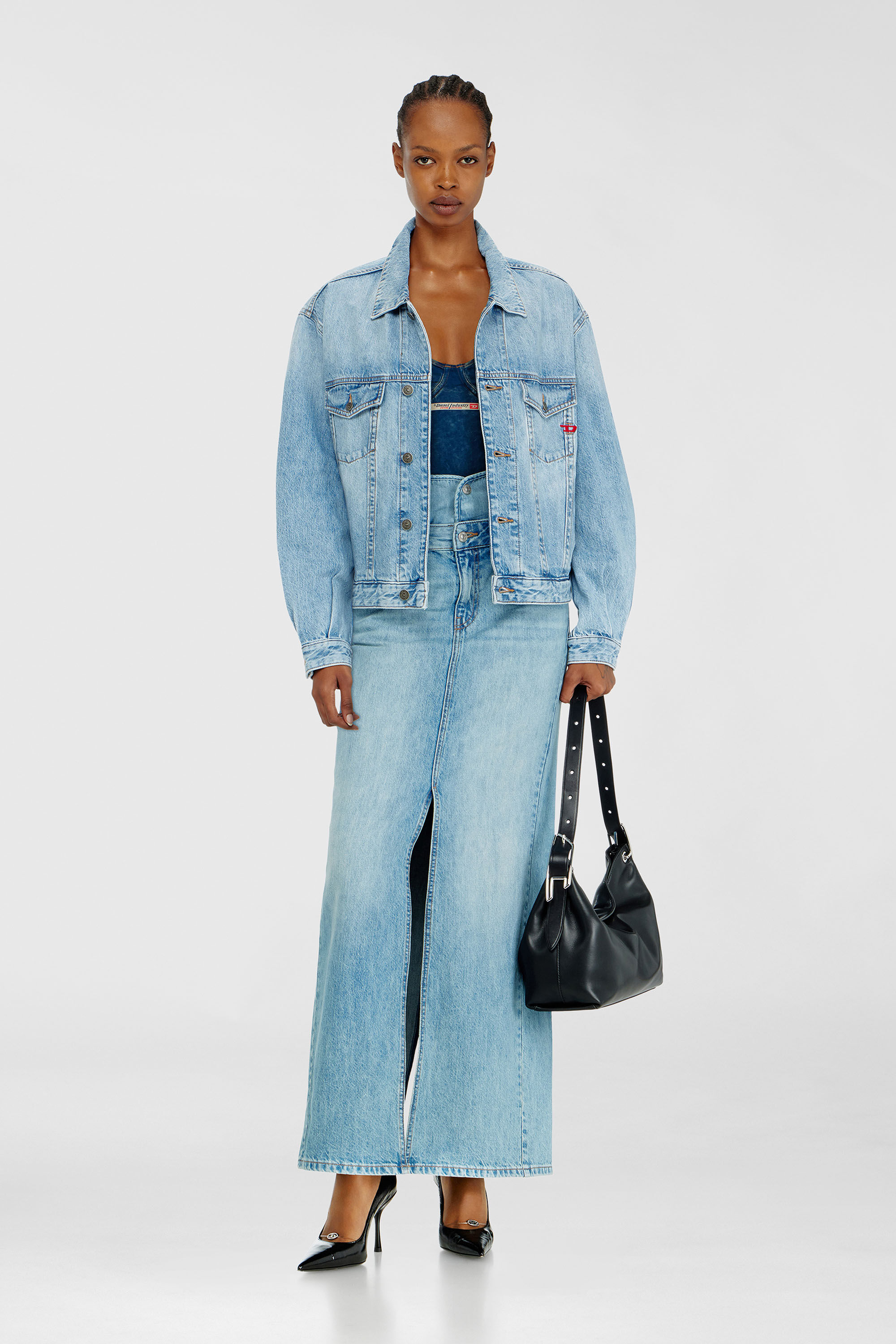 Diesel - D-RANGER, Veste trucker en denim Mixte in Bleu - 7