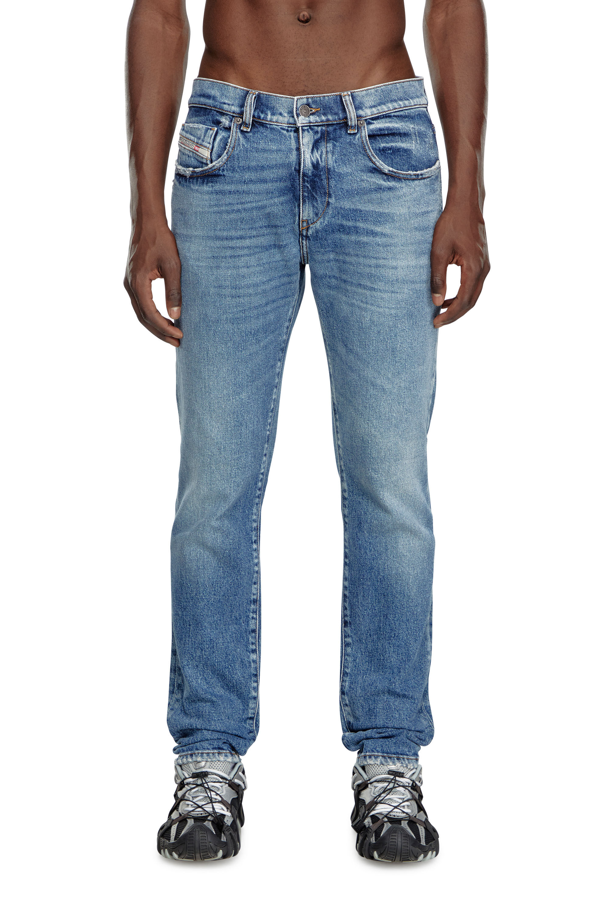 Diesel - Man Slim Jeans 2019 D-Strukt 09F16, Medium blue - Image 3
