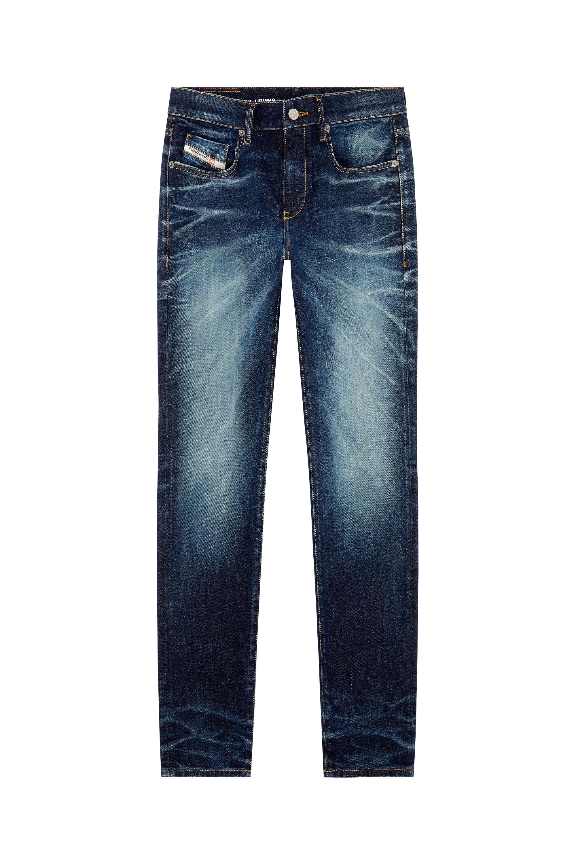 Diesel - Slim Jeans 2019 D-Strukt 09G29, Blu Scuro - Image 2