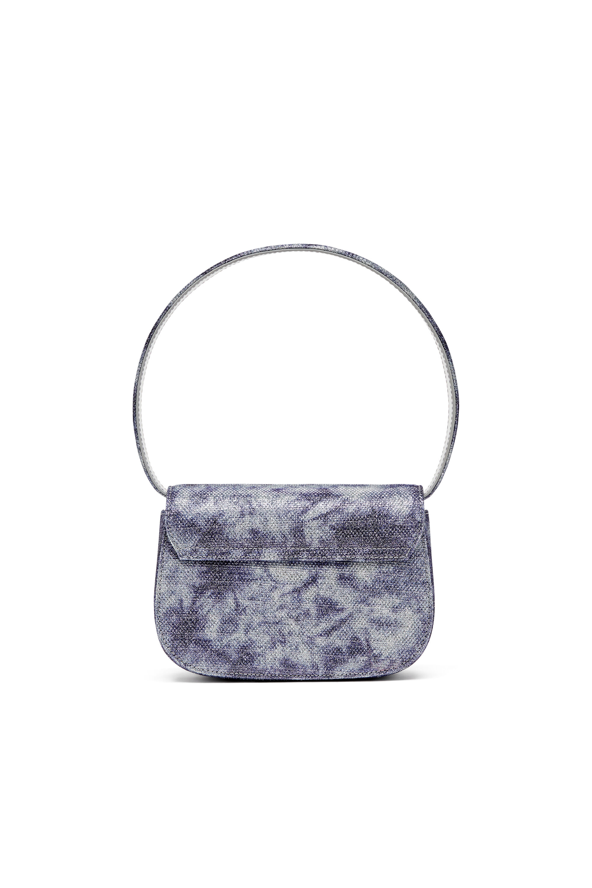 Diesel - 1DR, Damen 1DR-Ikonische Schultertasche aus schimmerndem Stoff in Blau - 3
