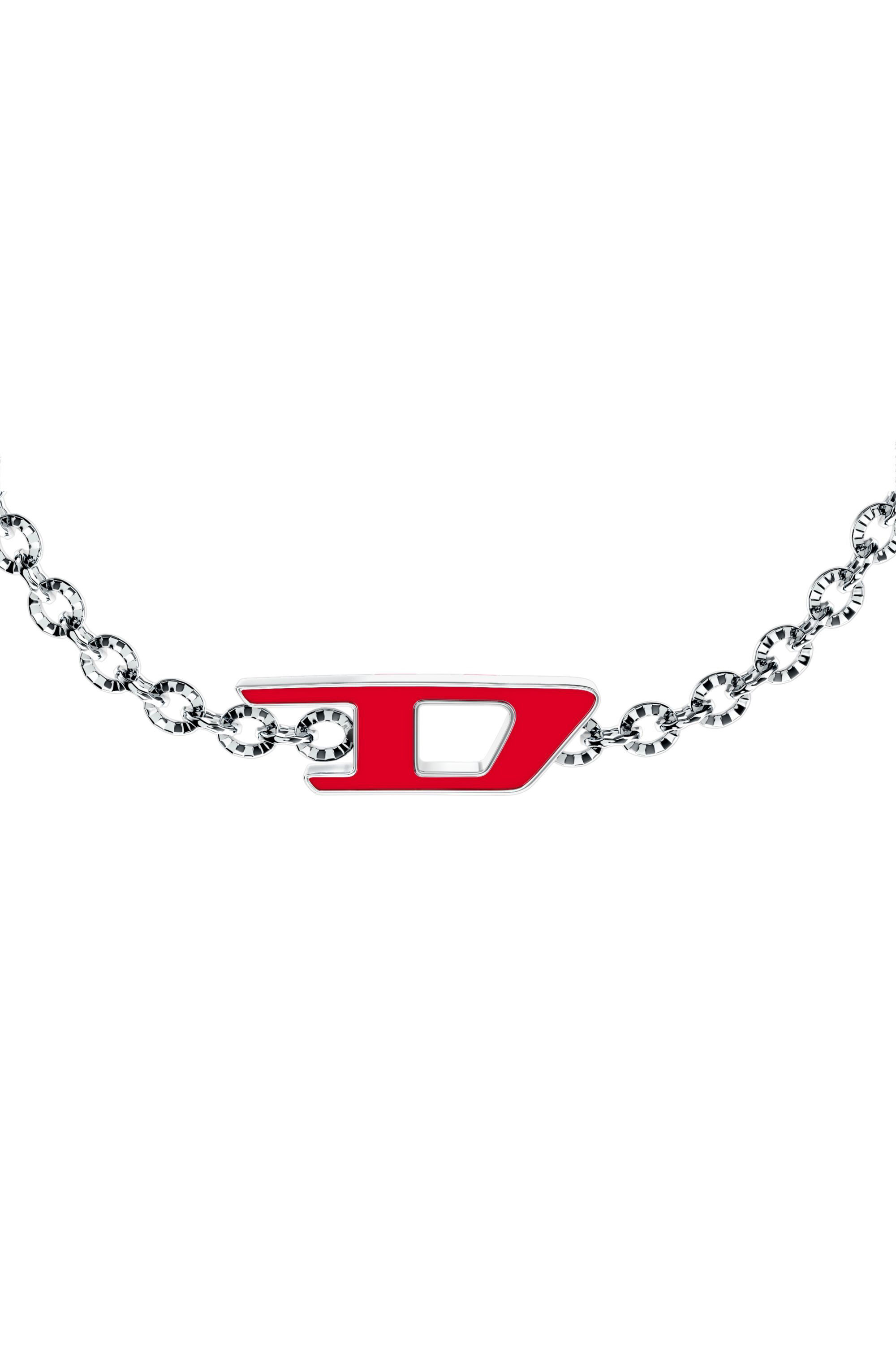 Diesel - DX1691040 JEWELLERY, Unisex Armband aus Edelstahl in Silber/Rot - 3