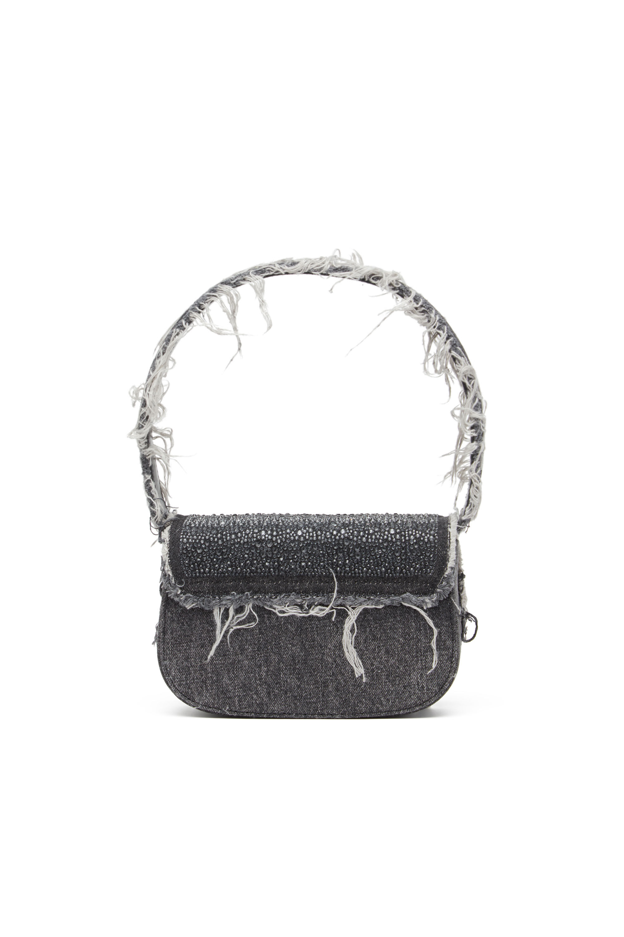 Diesel - 1DR, Damen 1DR-Ikonische Schultertasche aus Denim mit Strass in Schwarz - 3