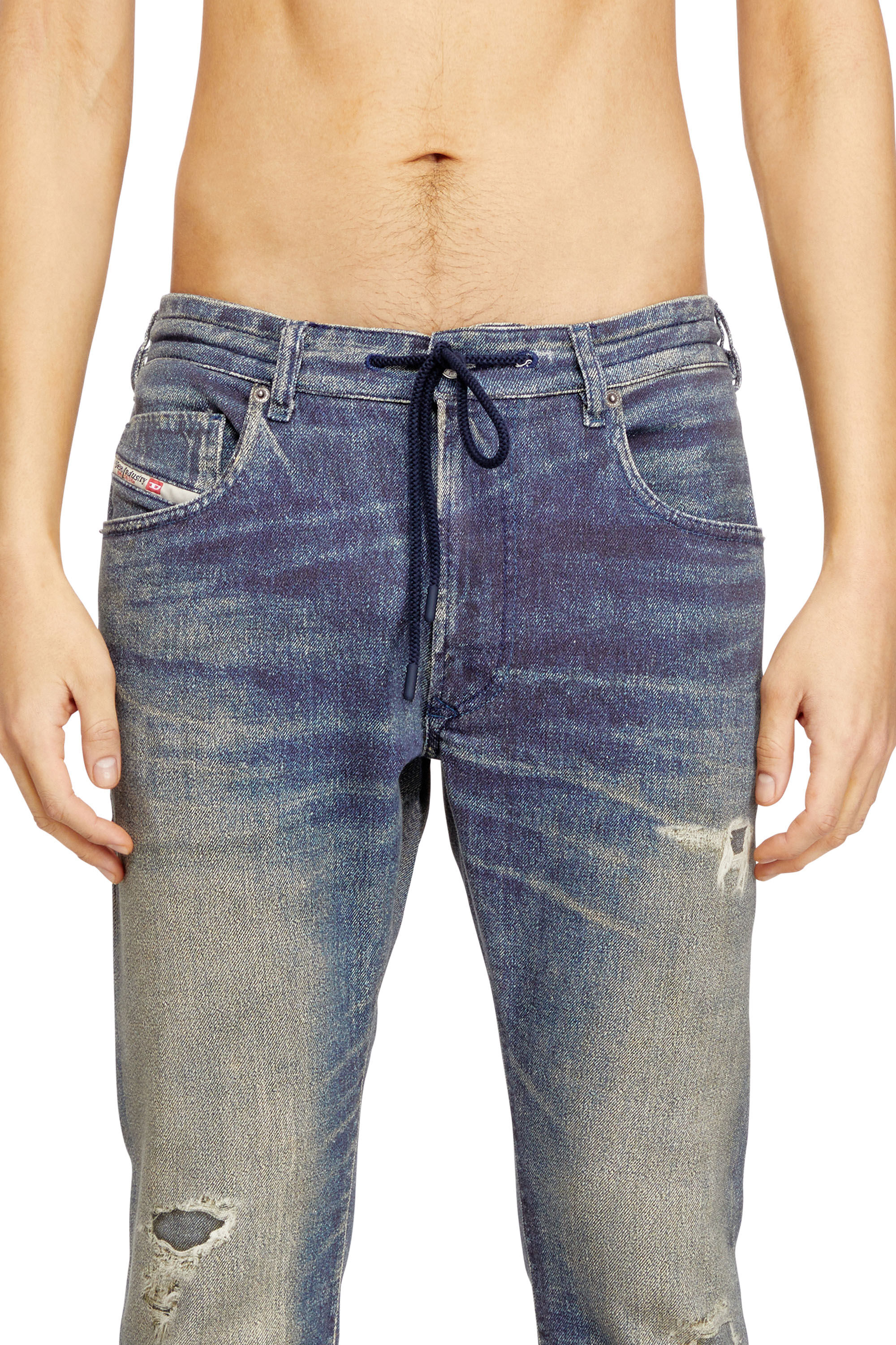 Diesel - Regular 2032 D-Krooley Joggjeans&reg; 068UT Uomo, Blu medio - Image 5