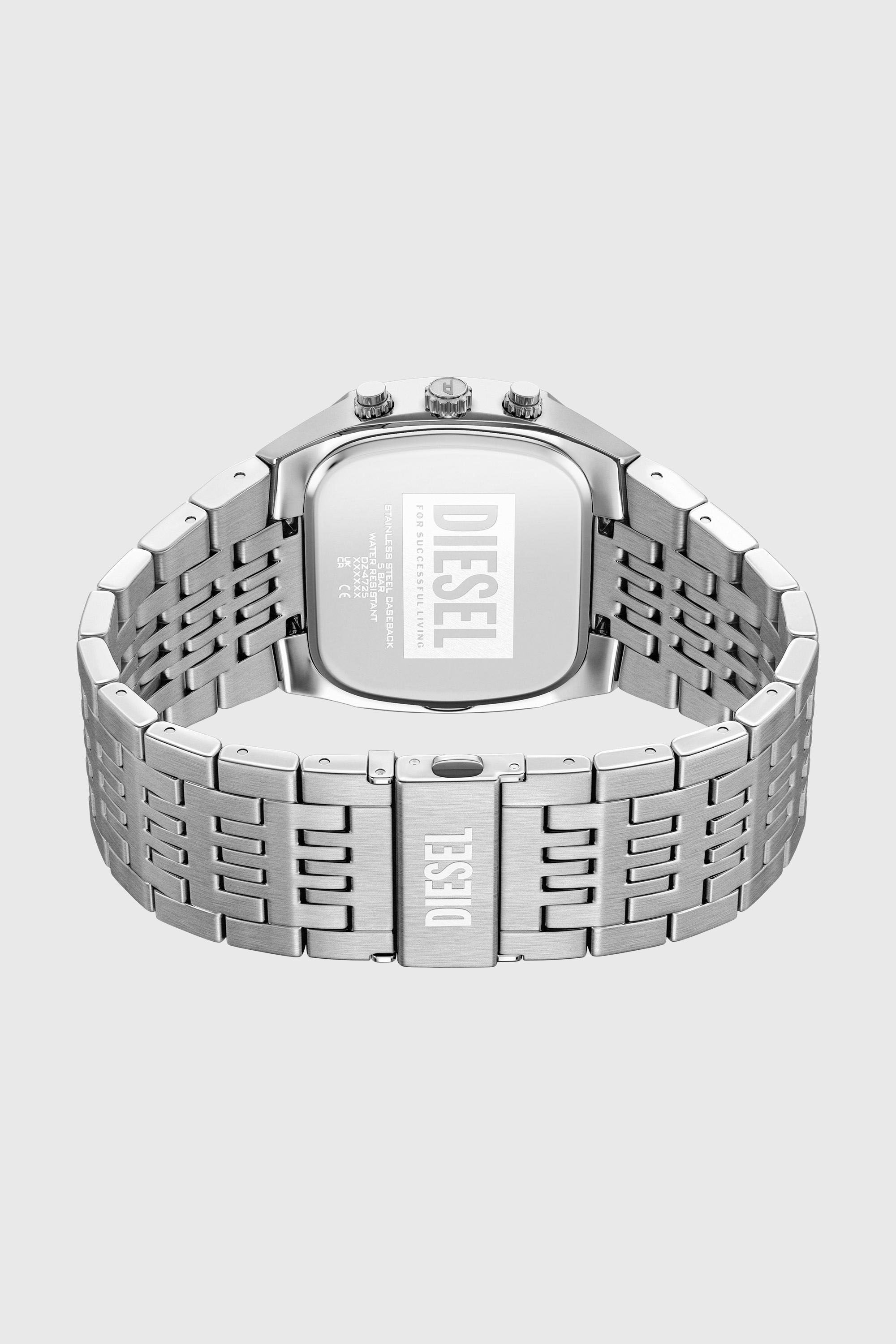 Diesel - DZ4725 WATCH, Man's Spiked cushion stainless steel watch in Silver - 8