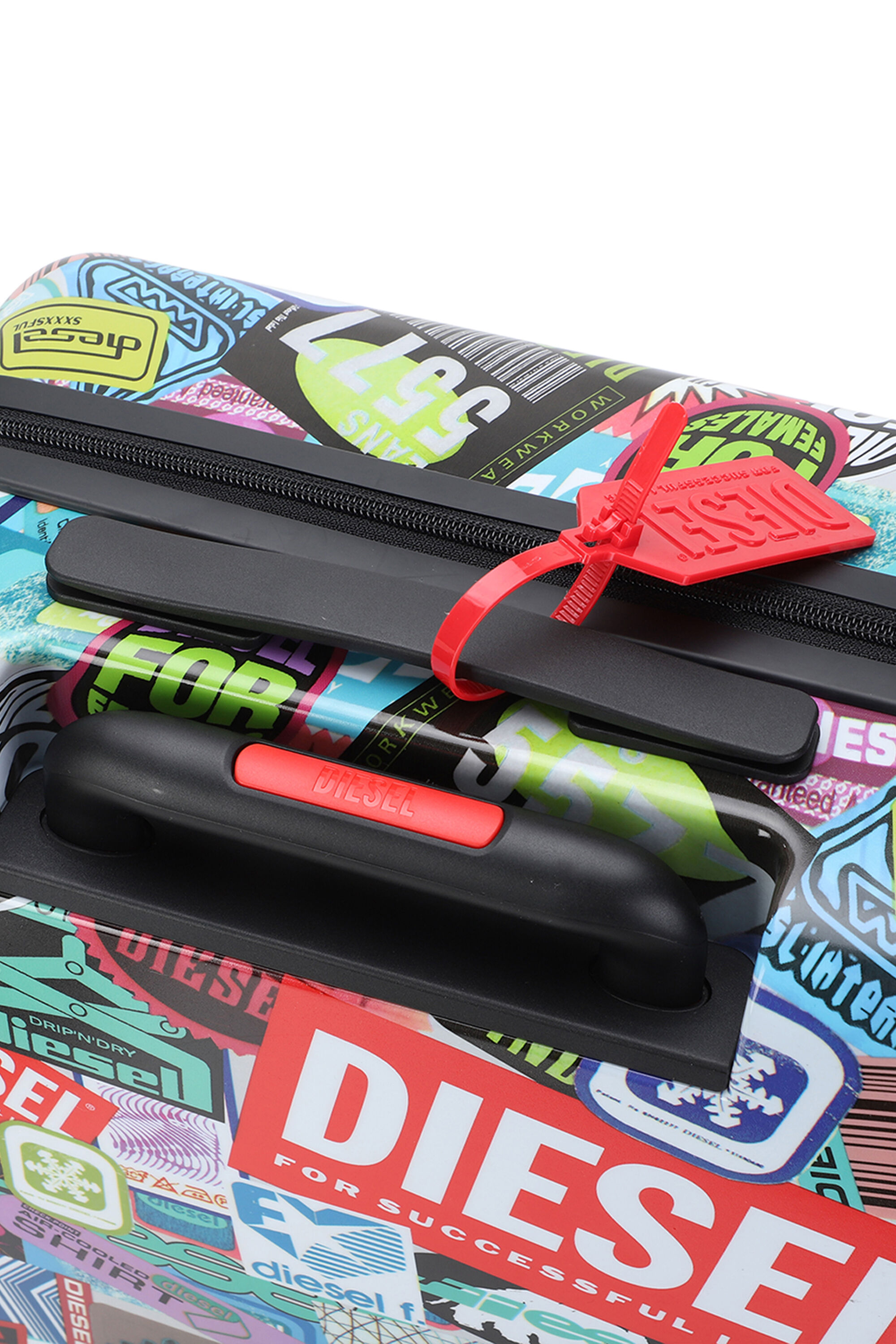 Diesel - DIESEL PC PRINTED TROLLEY-STICKERS- DSL0, Valigia stile sticker taglia S Unisex in Multicolor - 7