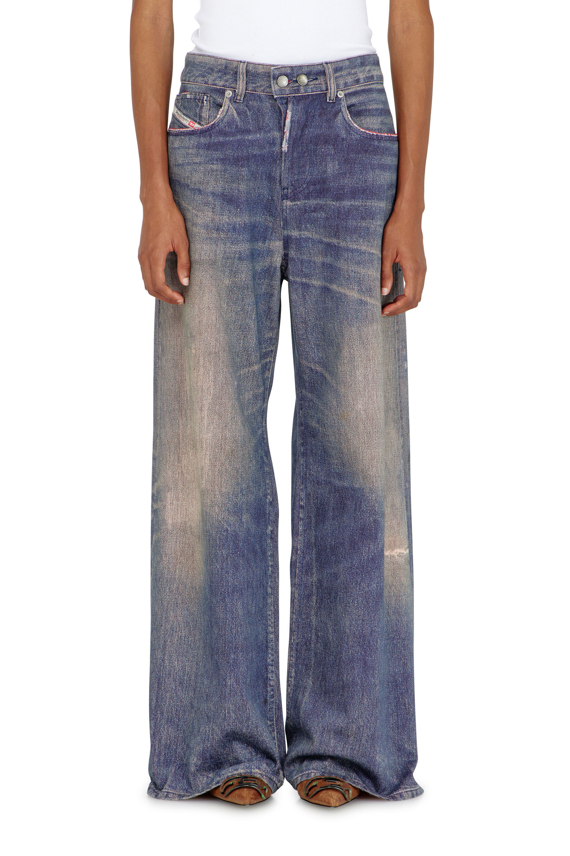 Diesel - Relaxed Jeans 1996 D-Sire 09P95 Donna, Blu Scuro - Image 4