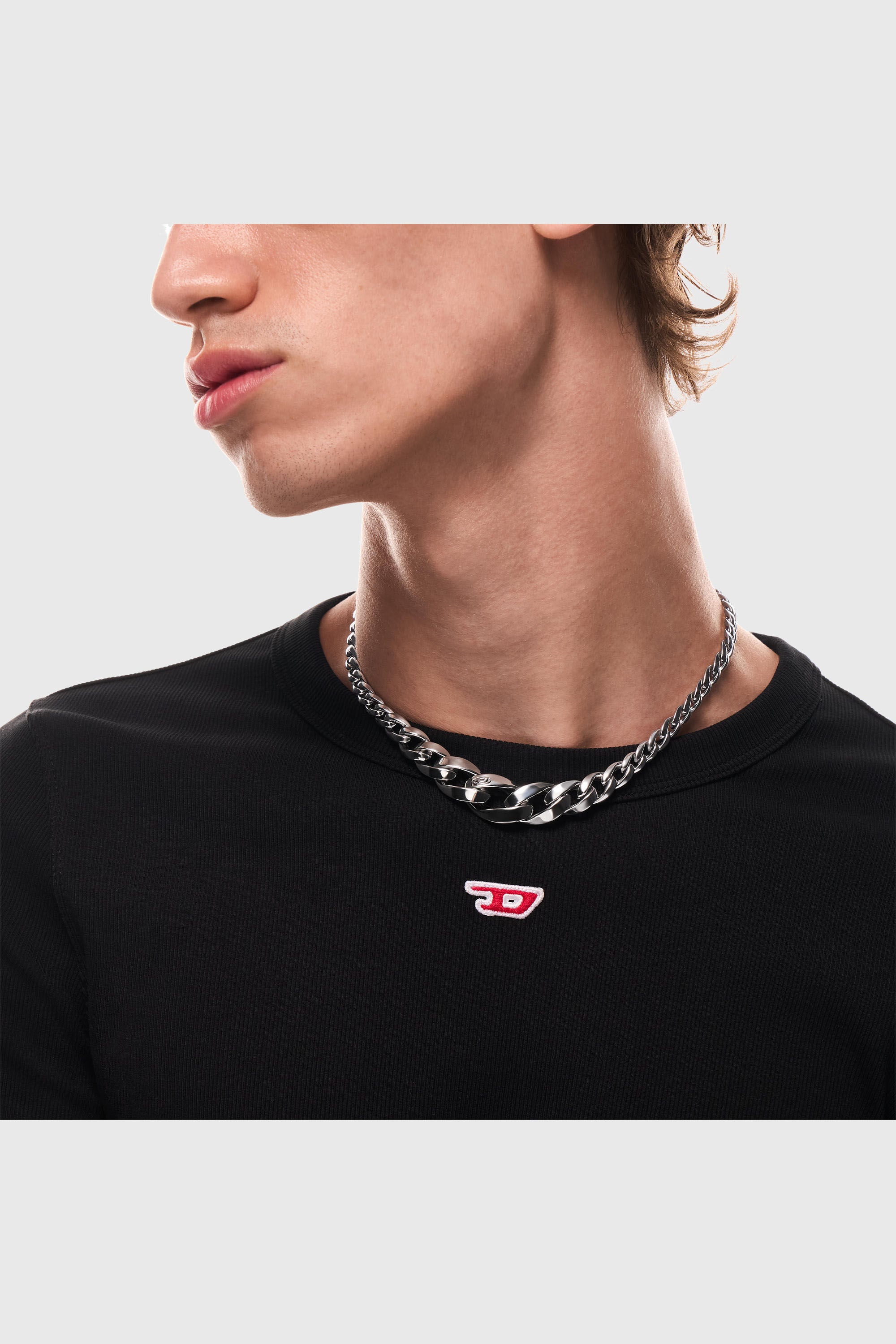 Diesel - DX1720040, Collana a catena in acciaio inox Unisex in Argento - 3