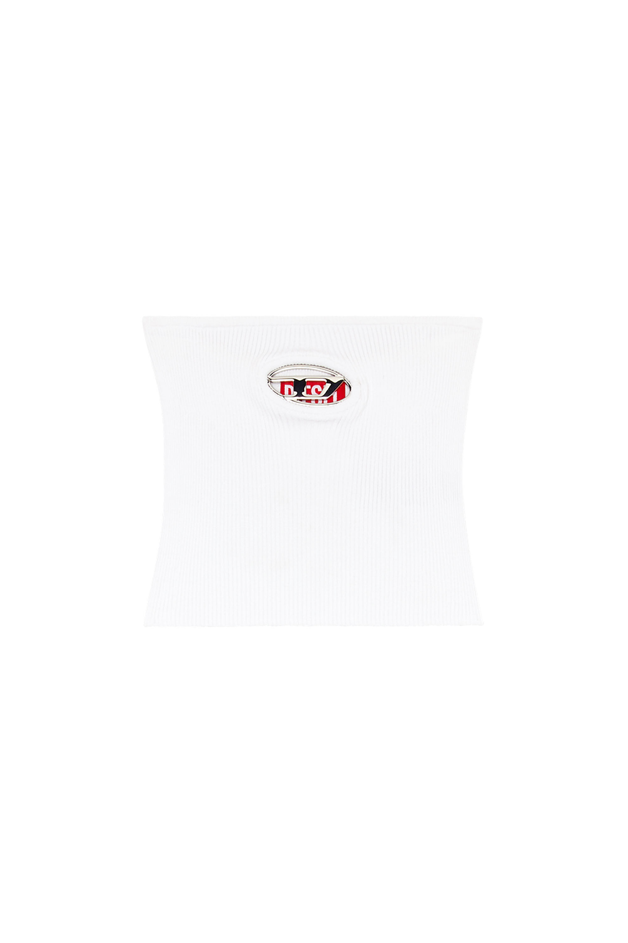 Diesel - M-CLARKSVILLEX, Damen Bandeau-Top mit Logo-Plakette in Weiß - 2