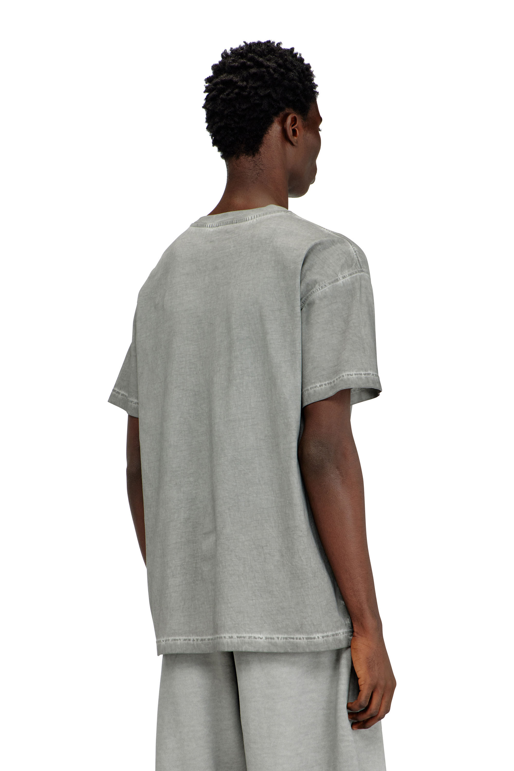Diesel - T-NORM-T7, Herren T-Shirt aus Baumwolle mit Rundhalsausschnitt und Druck in Grau - 4