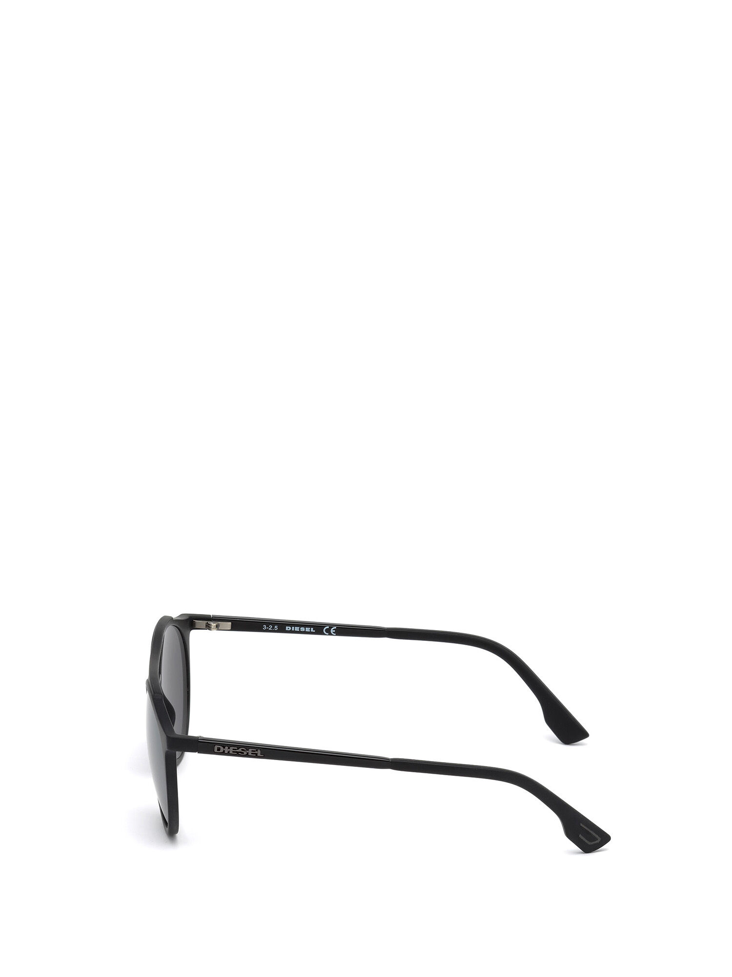 Diesel - DM0195, Unisex Leichte Sonnenbrille mit doppeltem Steg in Opakes Schwarz - 3