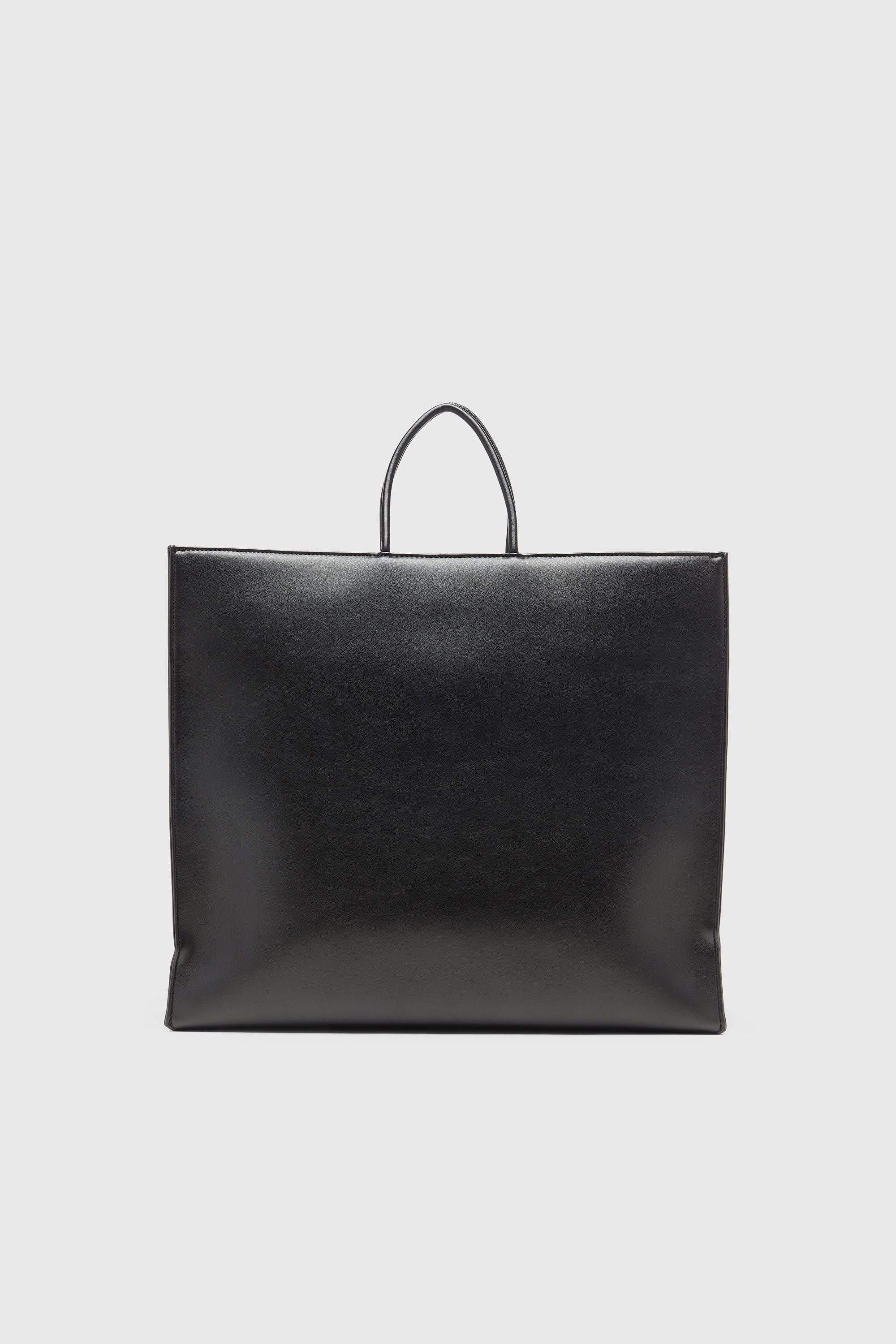 Diesel - DSL 3D SHOPPER EW X, Unisex Dsl 3D-Einkaufstasche aus weichem PU mit gepr&auml;gtem Logo in Schwarz - 3