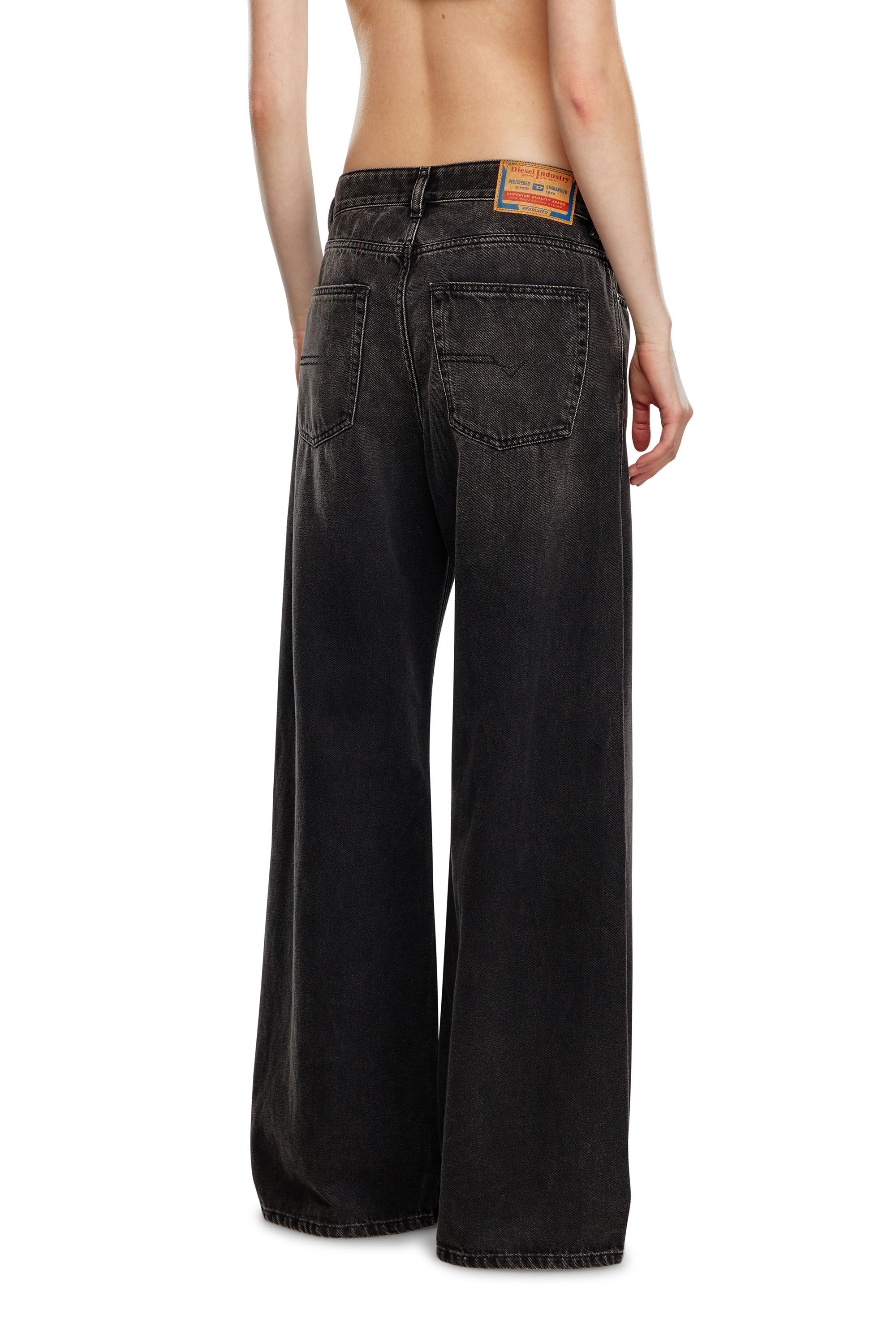 Diesel - Relaxed Jeans 1996 D-Sire 09J96 Donna, Nero/Grigio scuro - Image 4