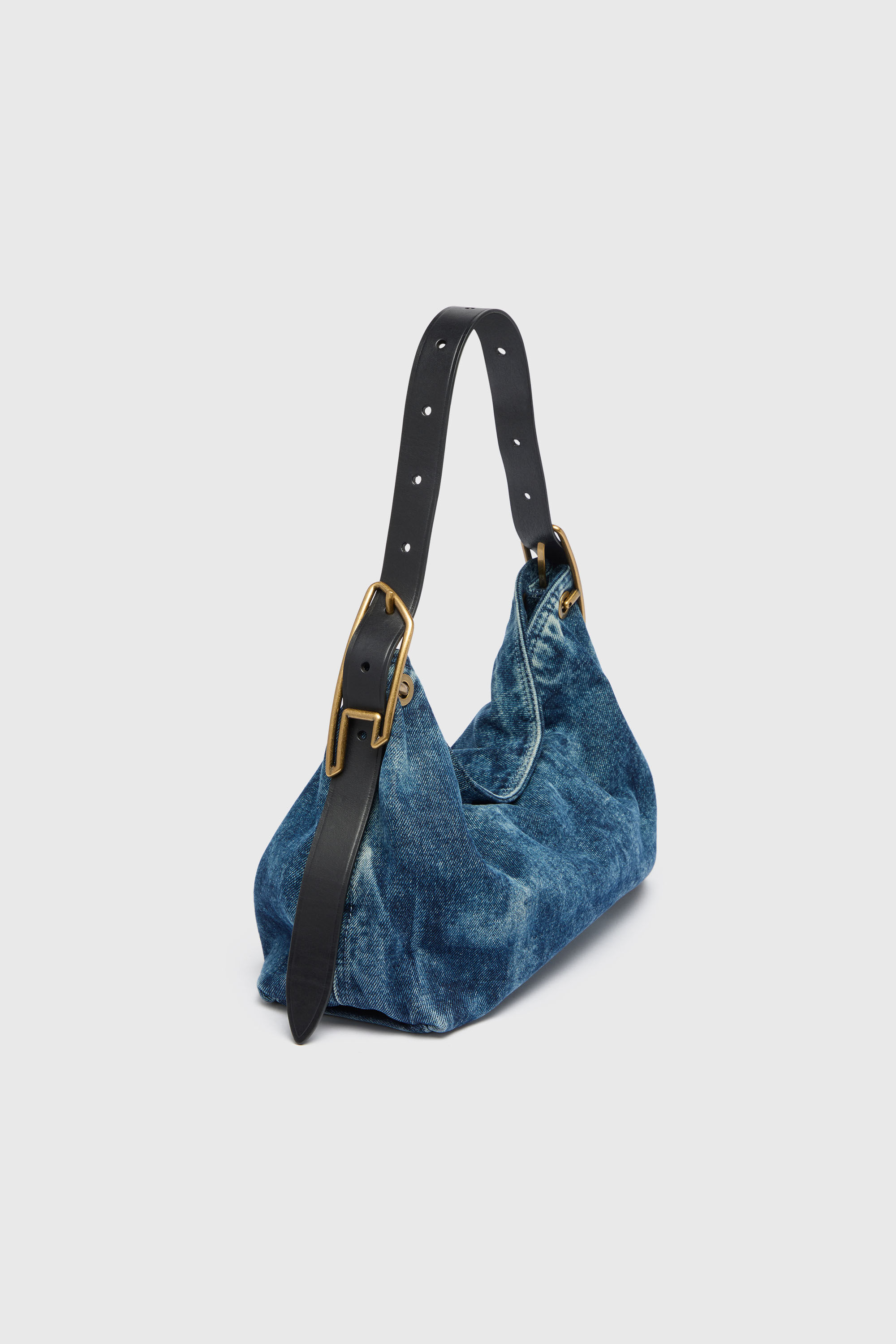 Diesel - D-LINE HOBO S, D-Line-Sac &agrave; bandouli&egrave;re en denim Femme in Bleu - 7