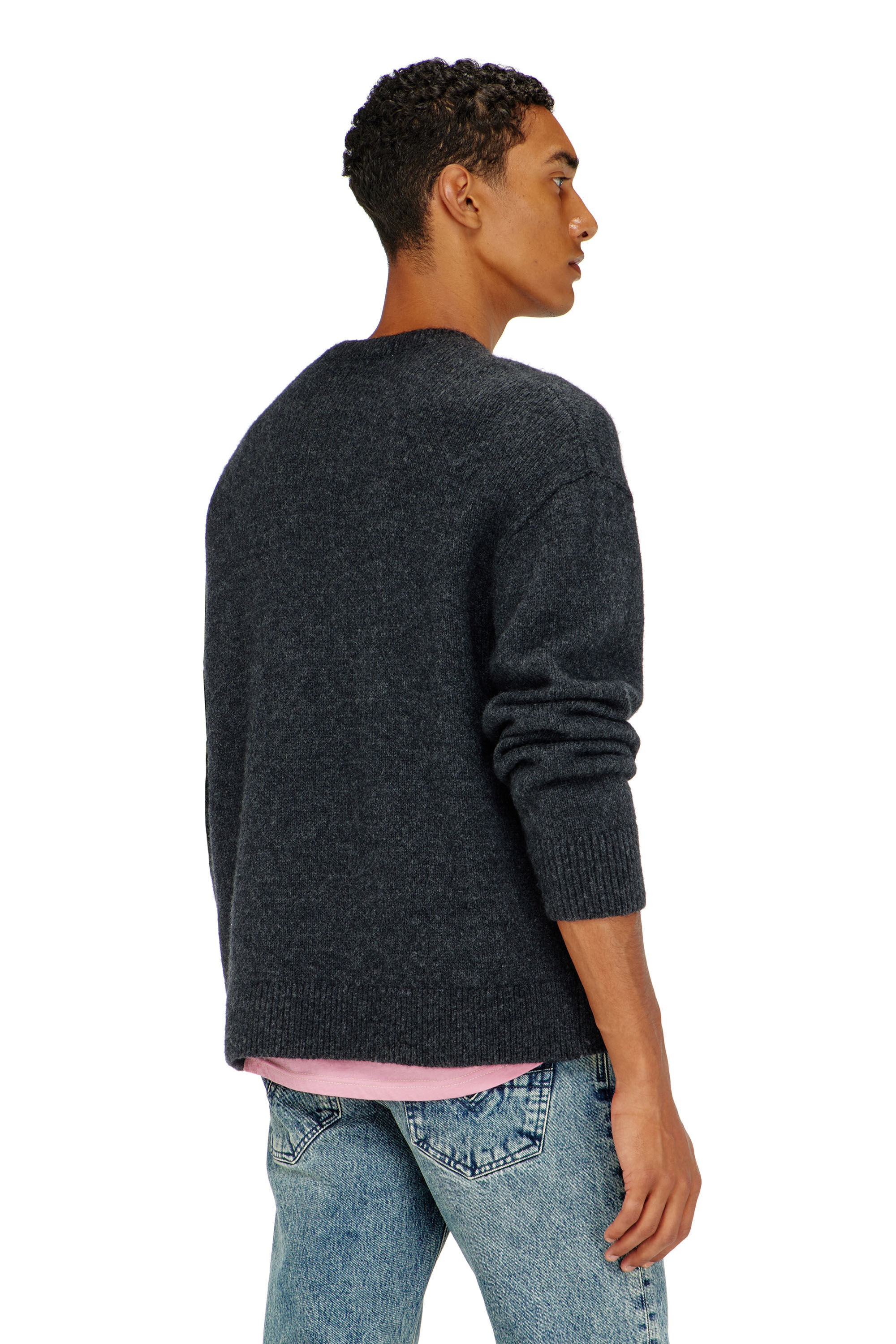 Diesel - K-AREESO, Herren Pullover aus Woll- und Alpakamischung in Schwarz - 4