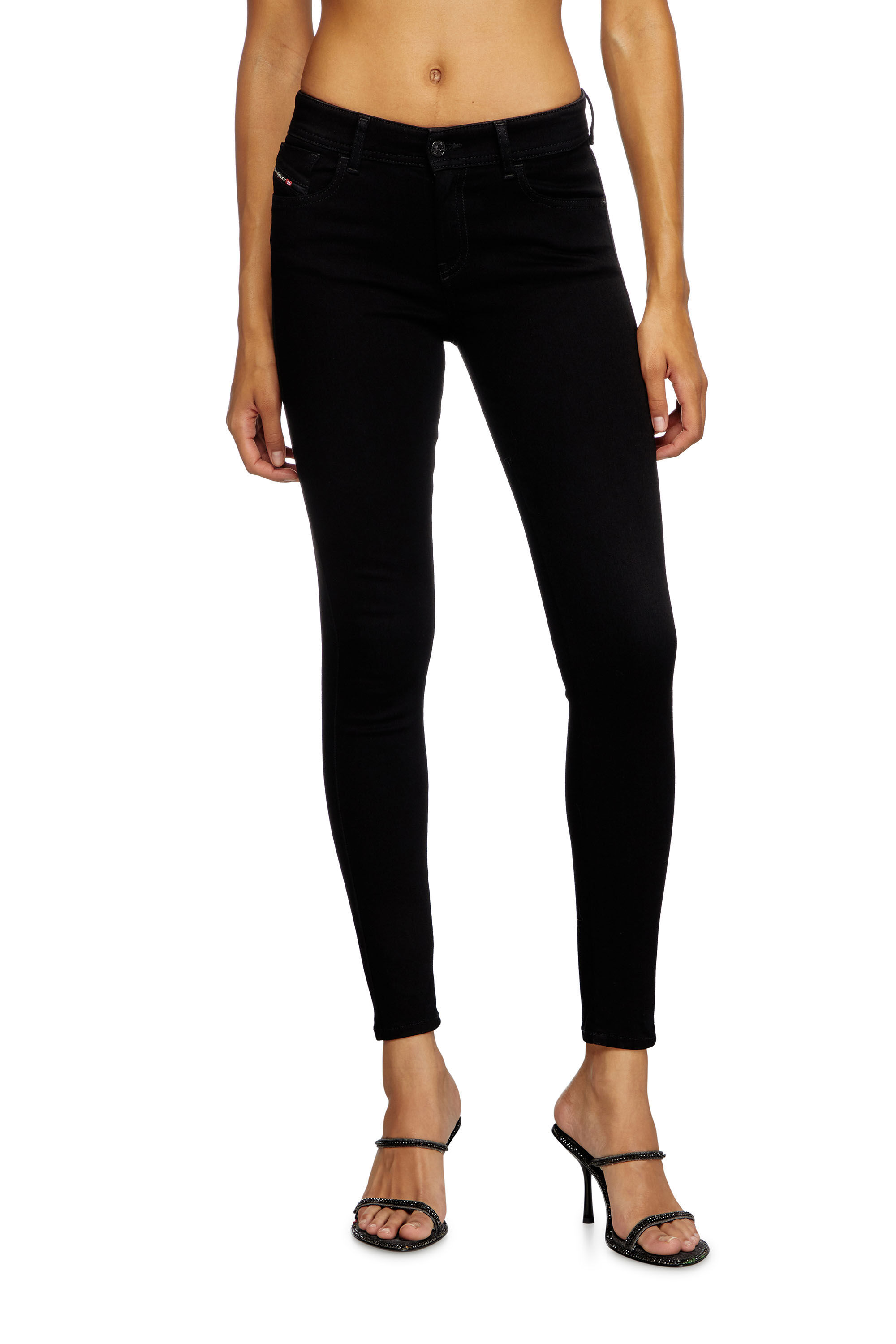 Diesel - Damen Skinny Jeans 2017 Slandy 069EF, Schwarz/Dunkelgrau - 3